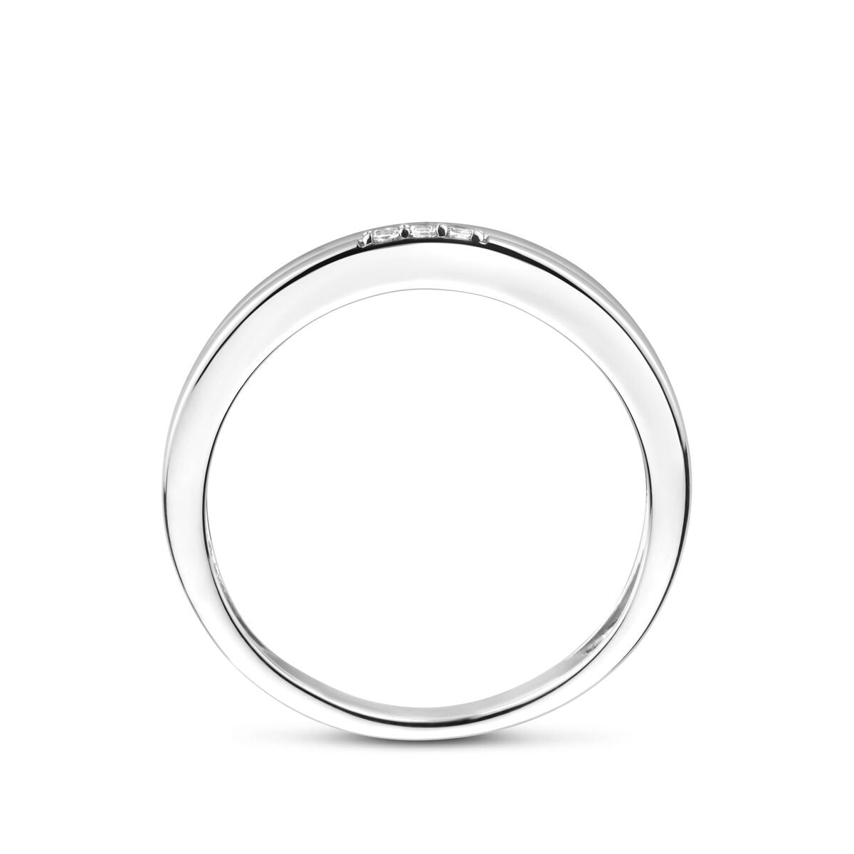 Anillo de plata con circonitas – plata 925 rodiada