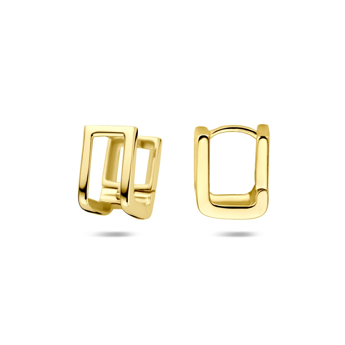 aros 11 mm 1 micrón plata chapado en oro amarillo