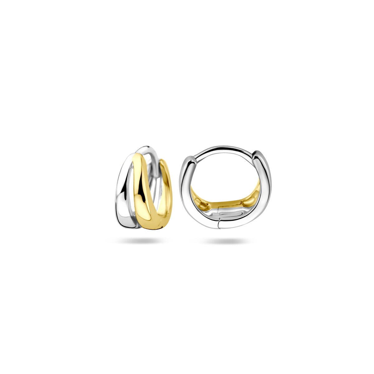 Aros chapados en oro – oro amarillo sobre plata 925, 10 x 6 mm