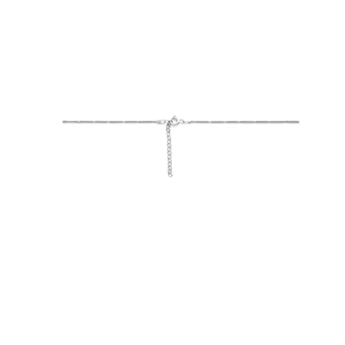 Collar de plata sin colgante – collar de serpiente rodiado de mujer 1,5 mm 41 + 4 cm
