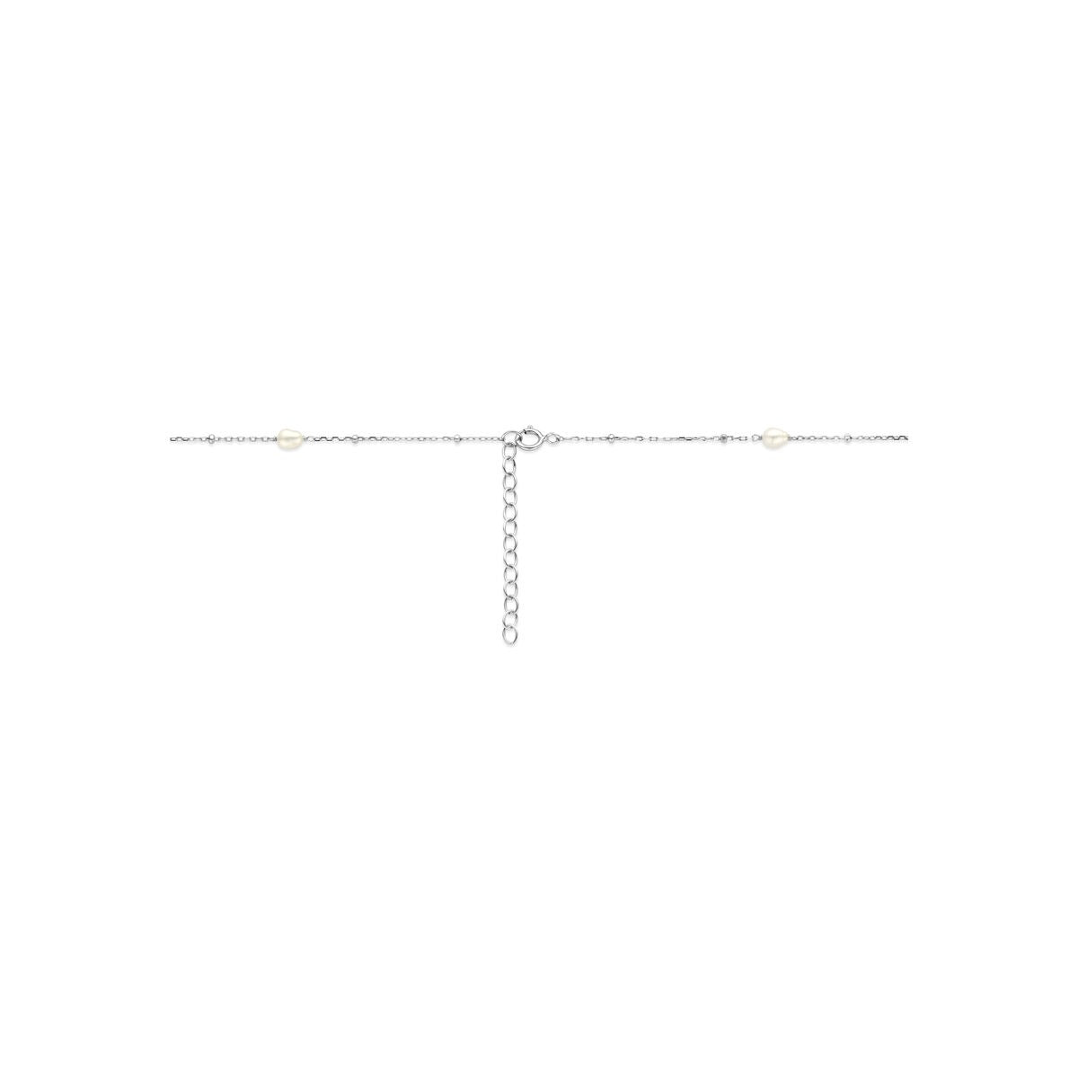 Collar de plata 925 rodiado con perlas