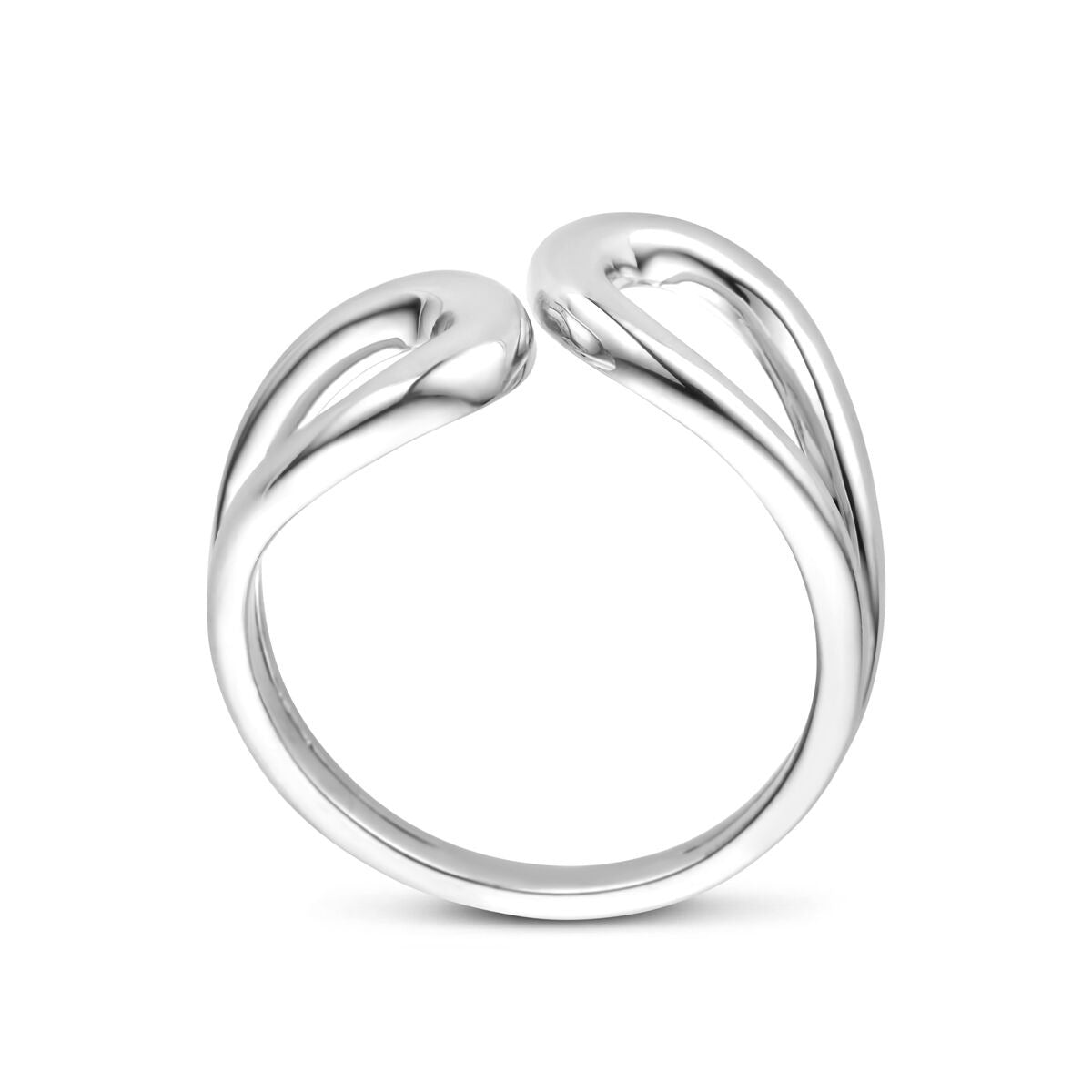 Anillo de plata rodiada 12 mm
