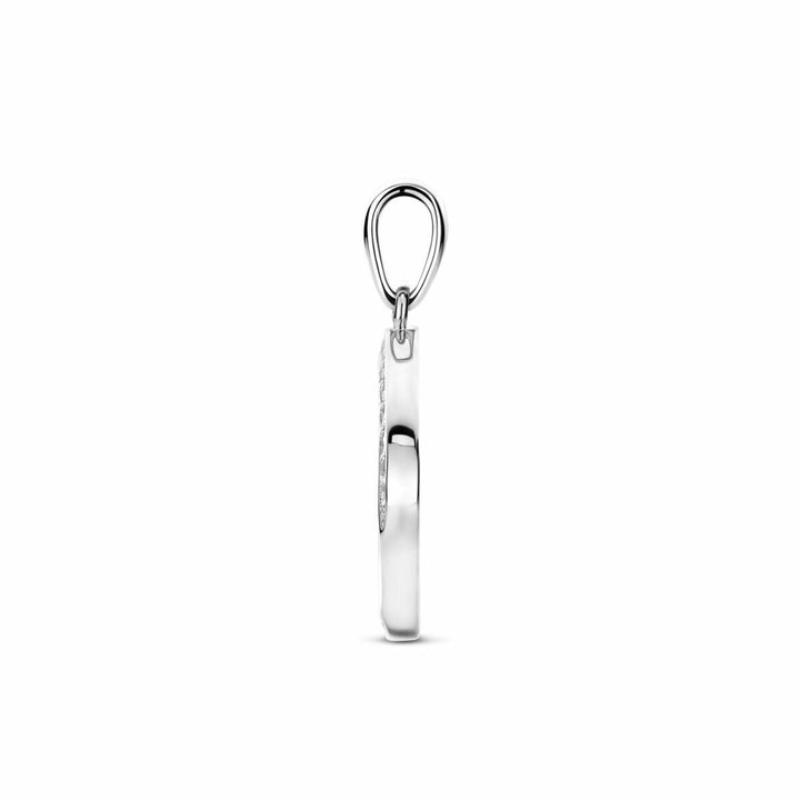 Zilveren hanger met zirkonia 925 gerhodineerd – 23 mm