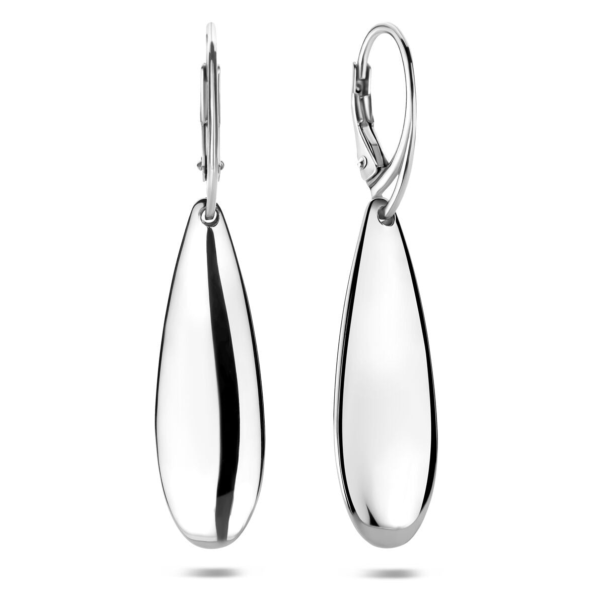 Pendientes de mujer de plata – diseño en forma de gota 48 mm