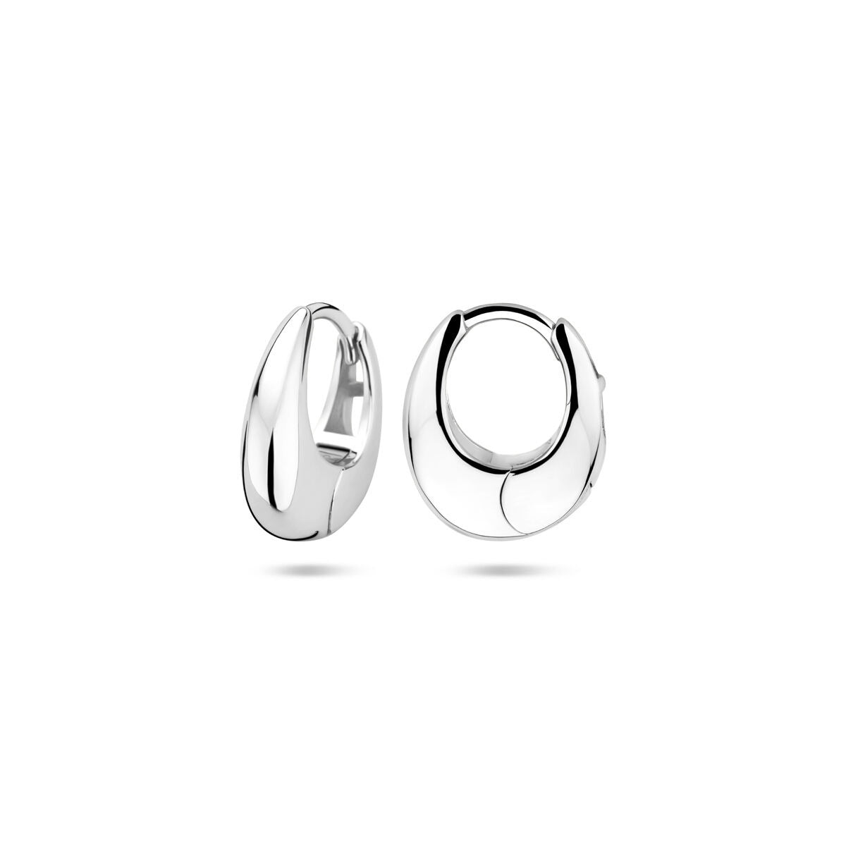 Aros de plata – rodiados en plata 925, 13.5 x 4.5 mm