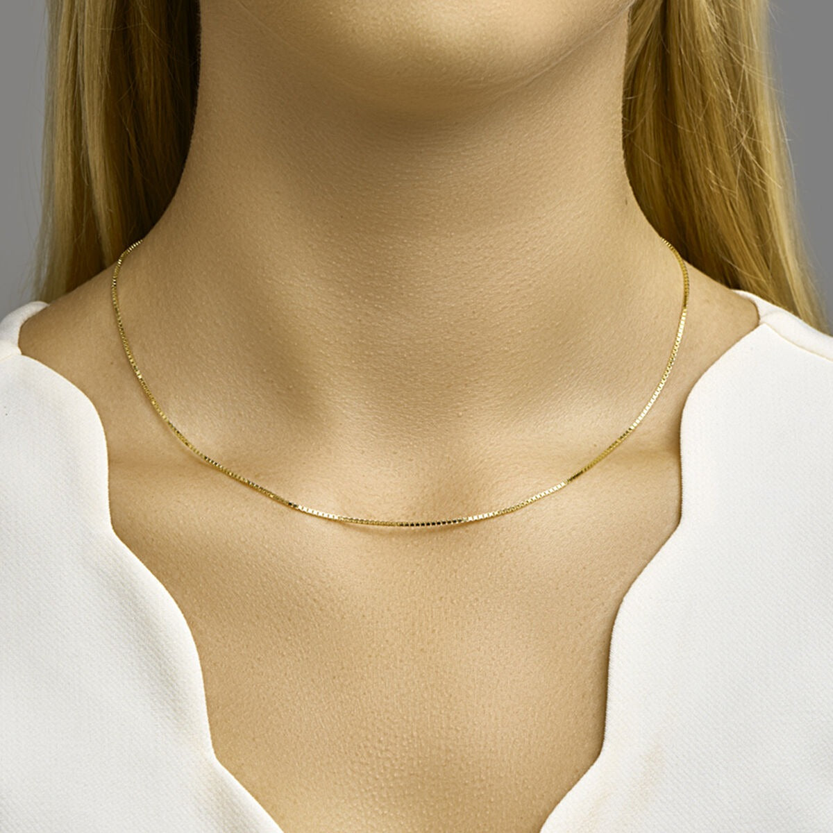 Collar de oro 18k – eslabón veneciano 1,1 mm