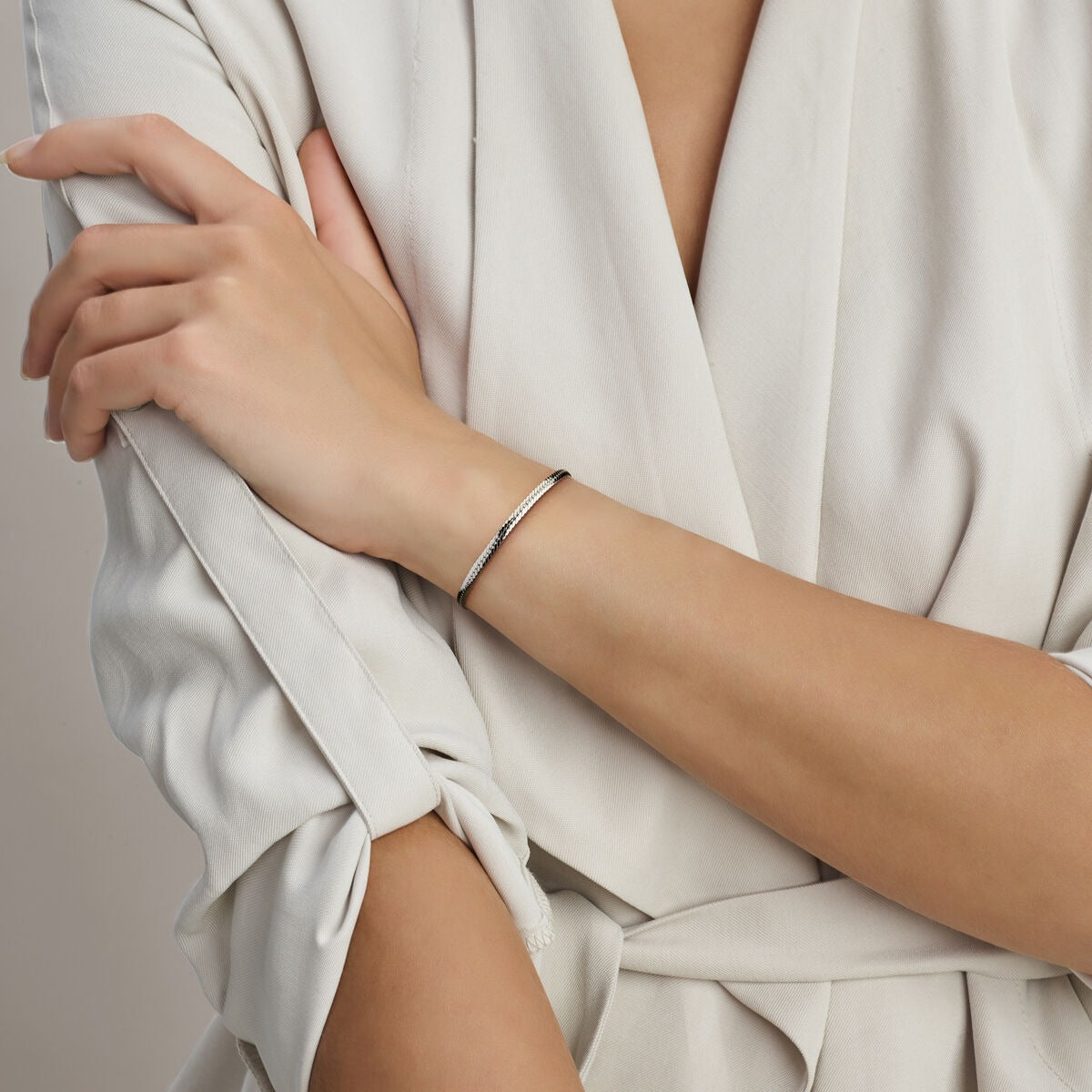 Pulsera de plata gourmet 925 rodiada – Pulseras de mujer de plata