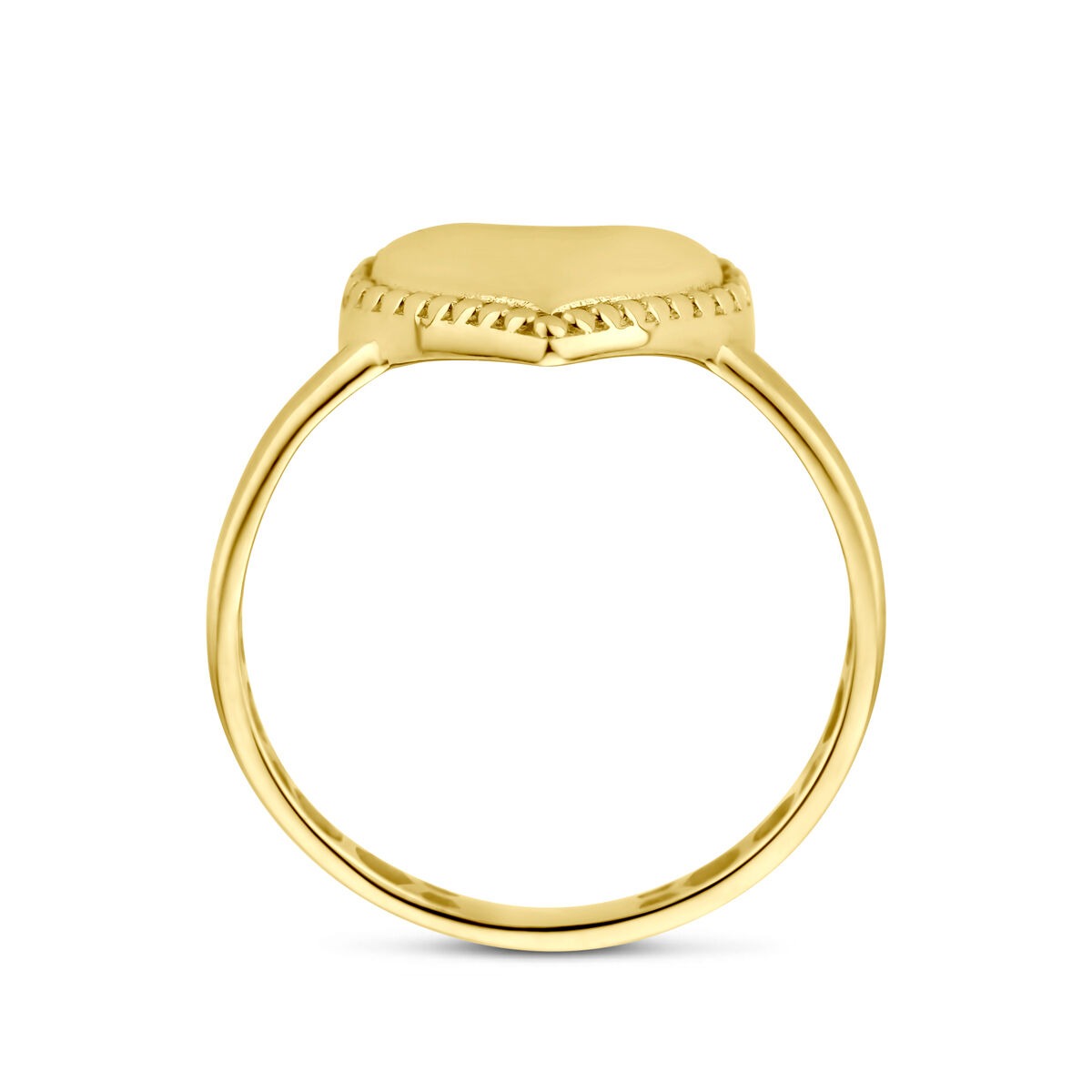 anillo de oro amarillo de 14k con corazón