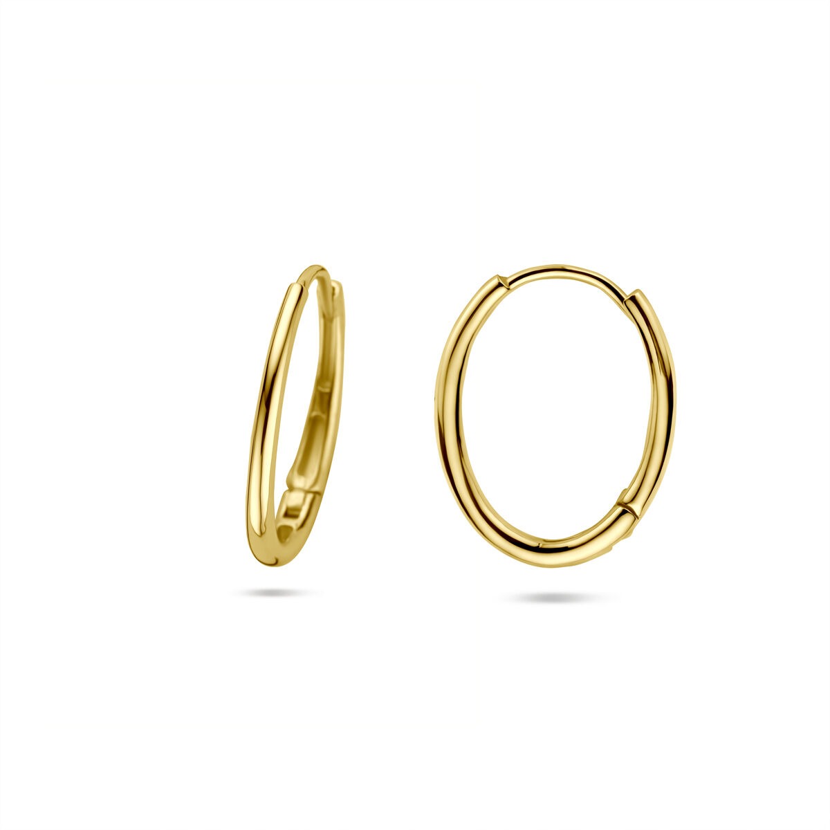 Aros de mujer de oro amarillo de 14k con cierre de bisagra