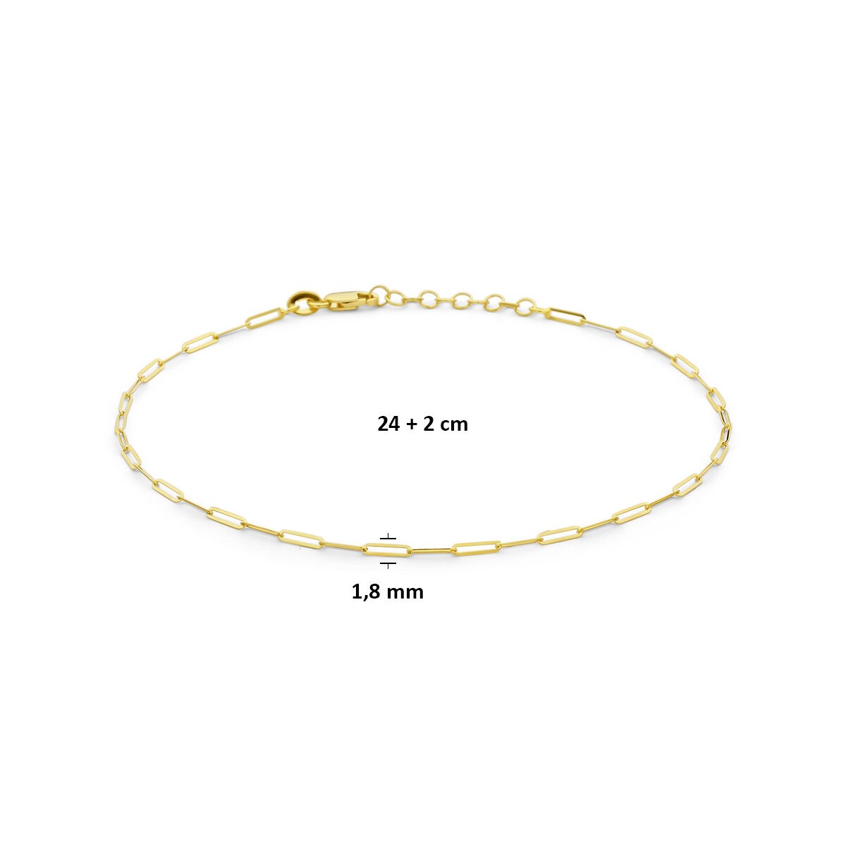 pulsera de oro amarillo de 14k – elegancia veraniega en oro puro