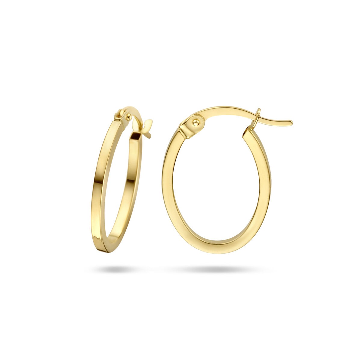 Aros chapado en oro amarillo – diseño delgado y elegante