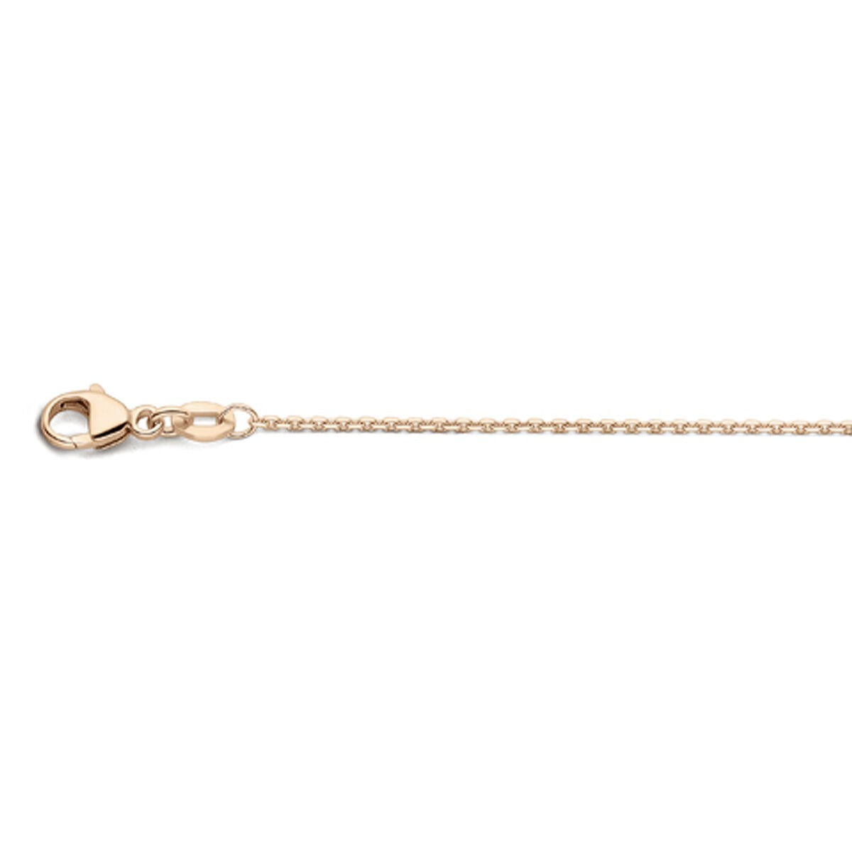 Cadena de ancla de 18k en oro rosa para dama, de 45 cm de longitud.