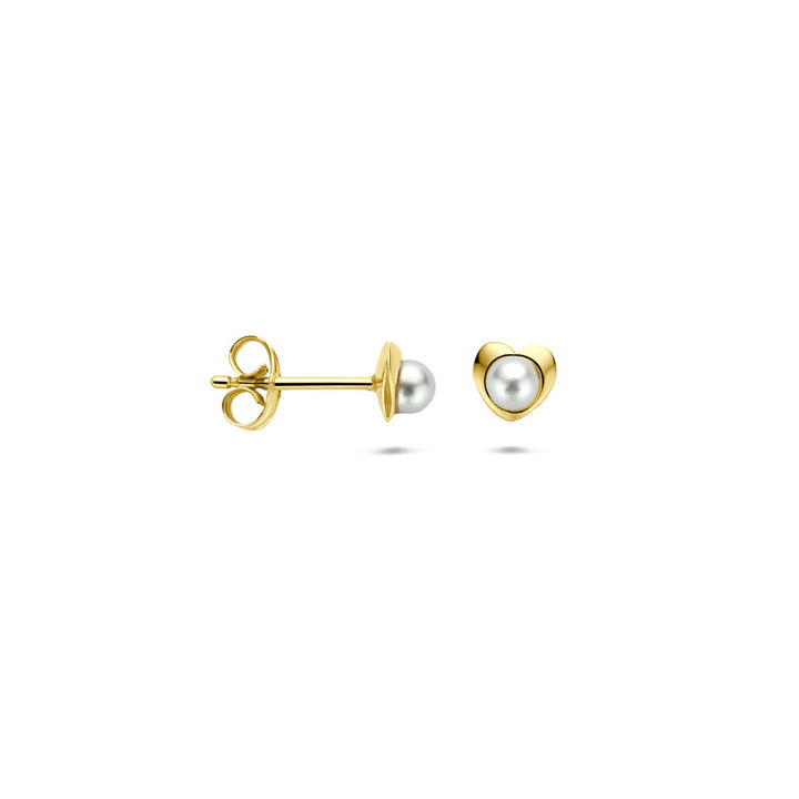 14k geelgouden oorknoppen met parel – 4,5 mm