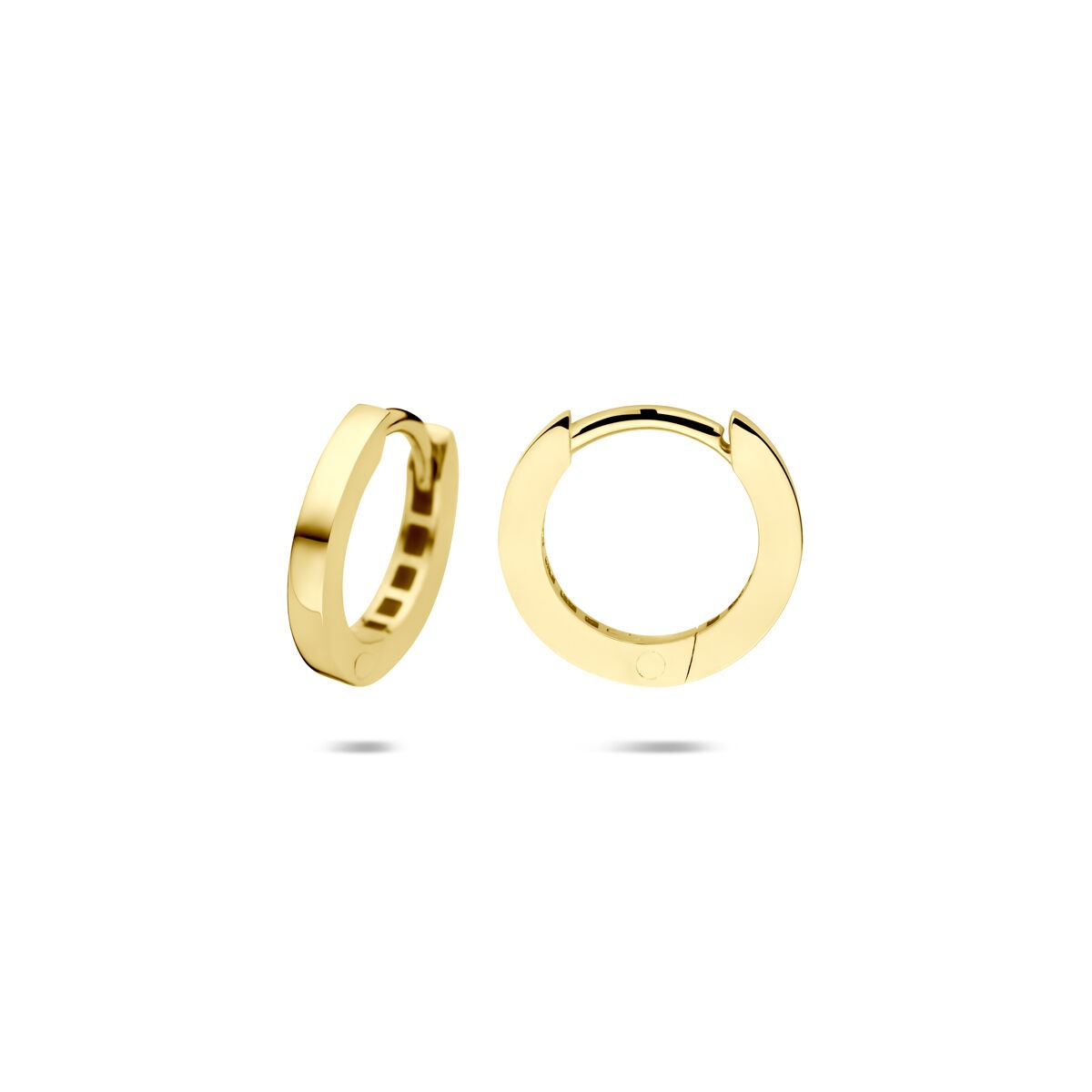 Aros de oro amarillo de mujer – grosor del tubo 2 mm