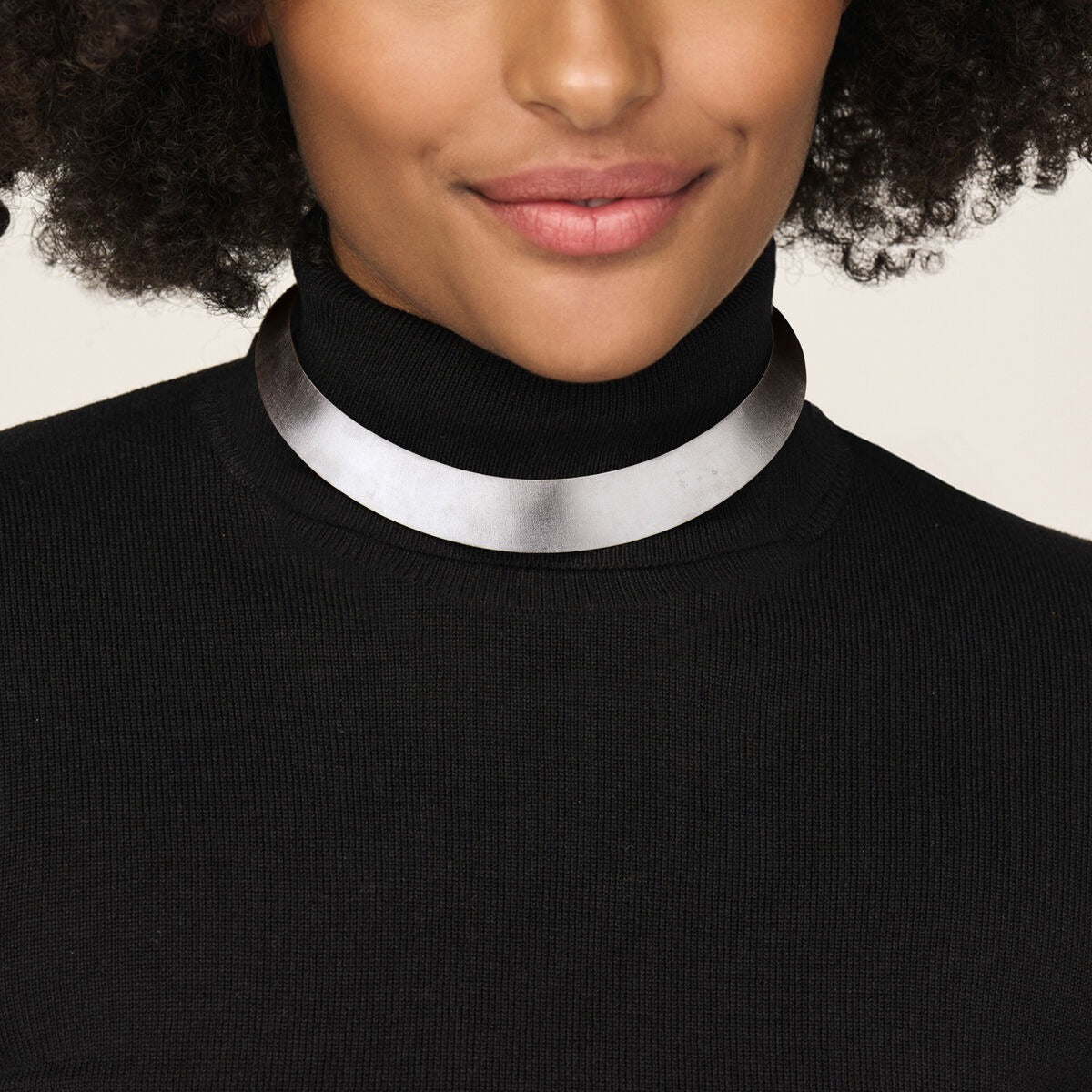 Collar de plata rodiada – 45 cm