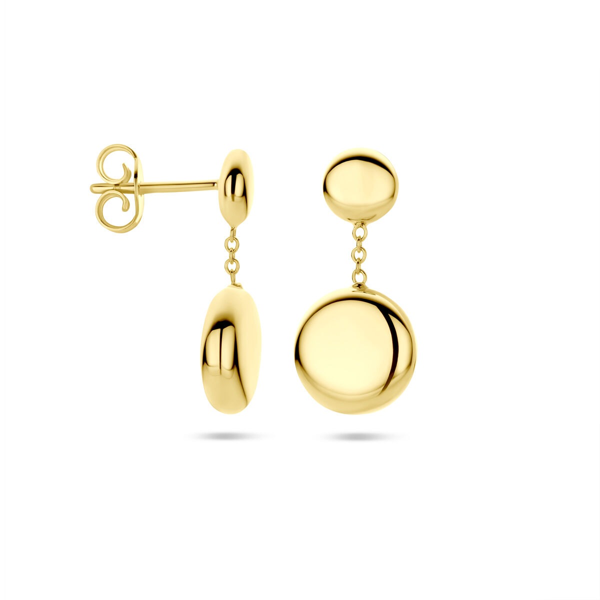 Aros de mujer de oro amarillo de 14k