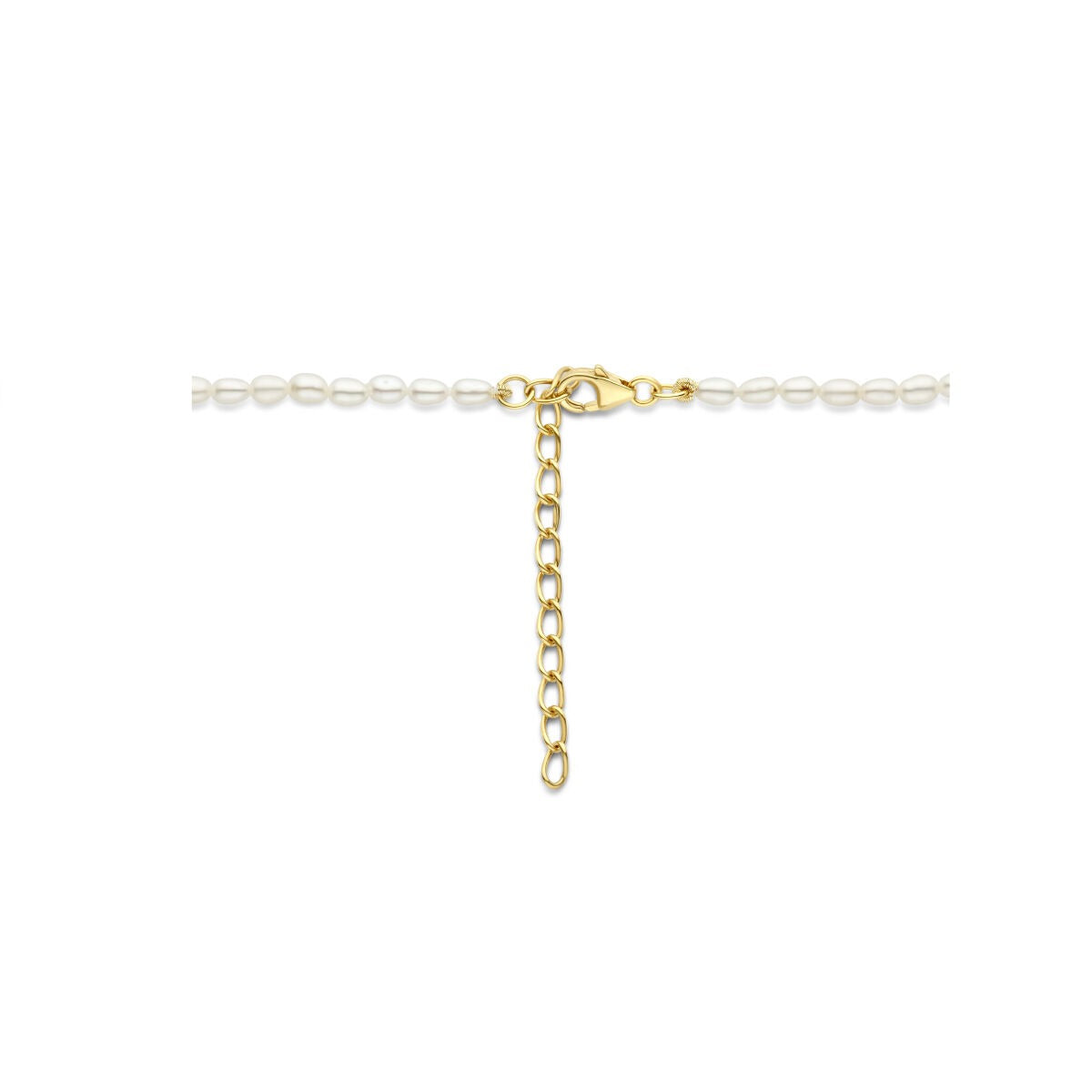 Collar chapado en oro con perlas de agua dulce - elegante combinación de color oro y brillo de perla