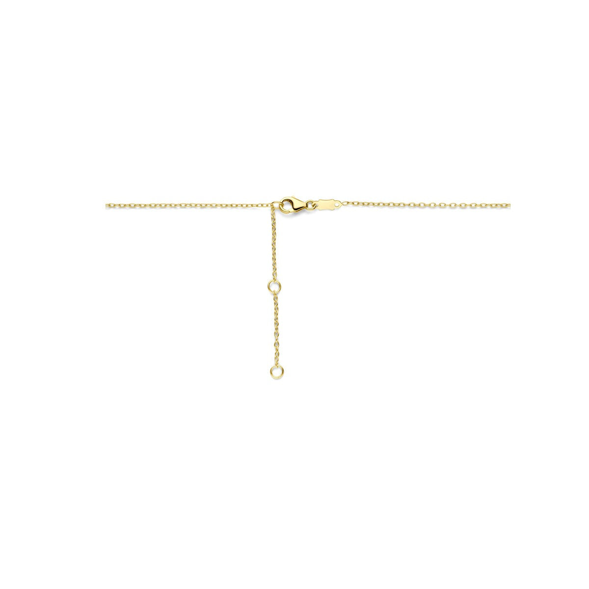 collar de oro amarillo de 14k con corazones