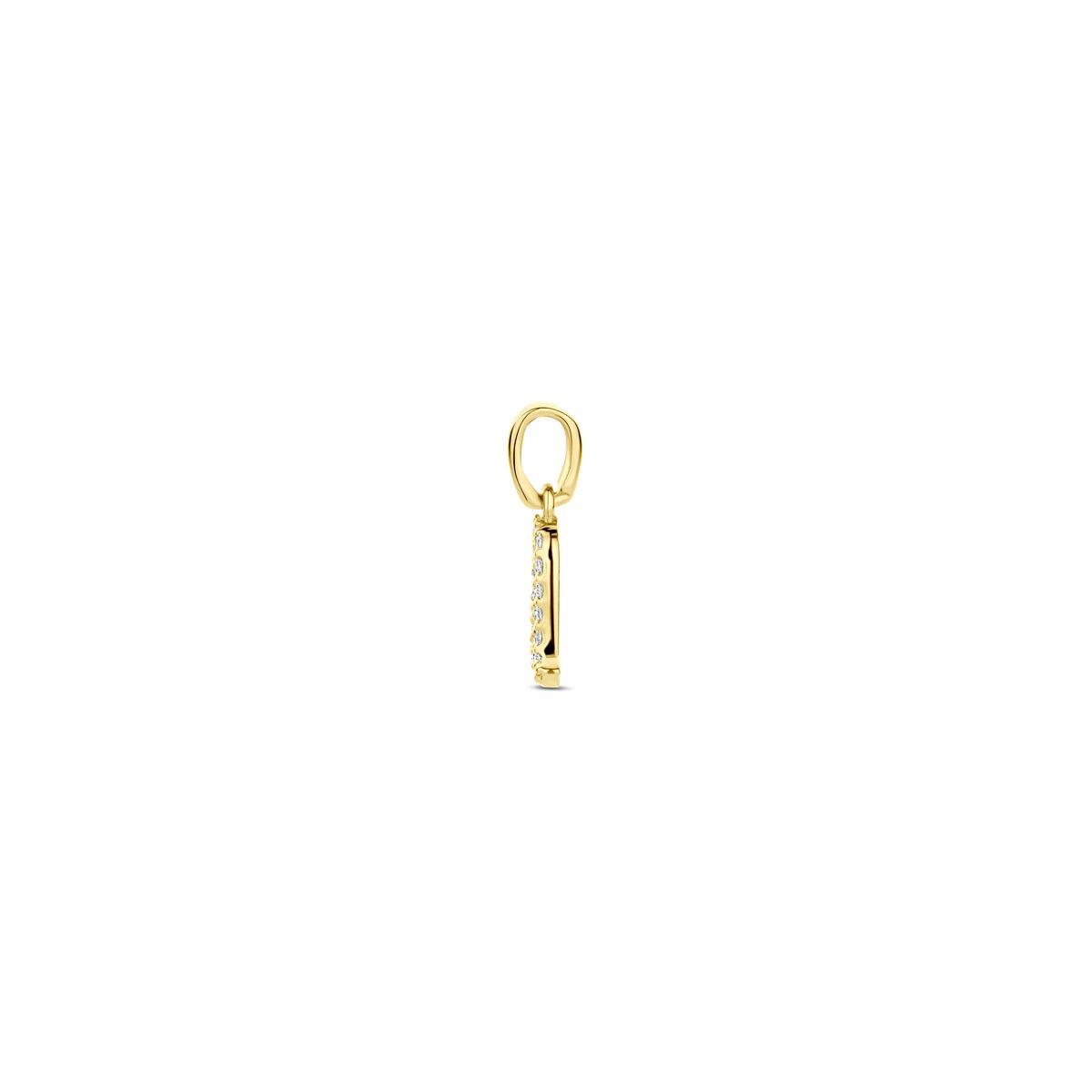 colgante de oro amarillo con diamante del signo zodiacal