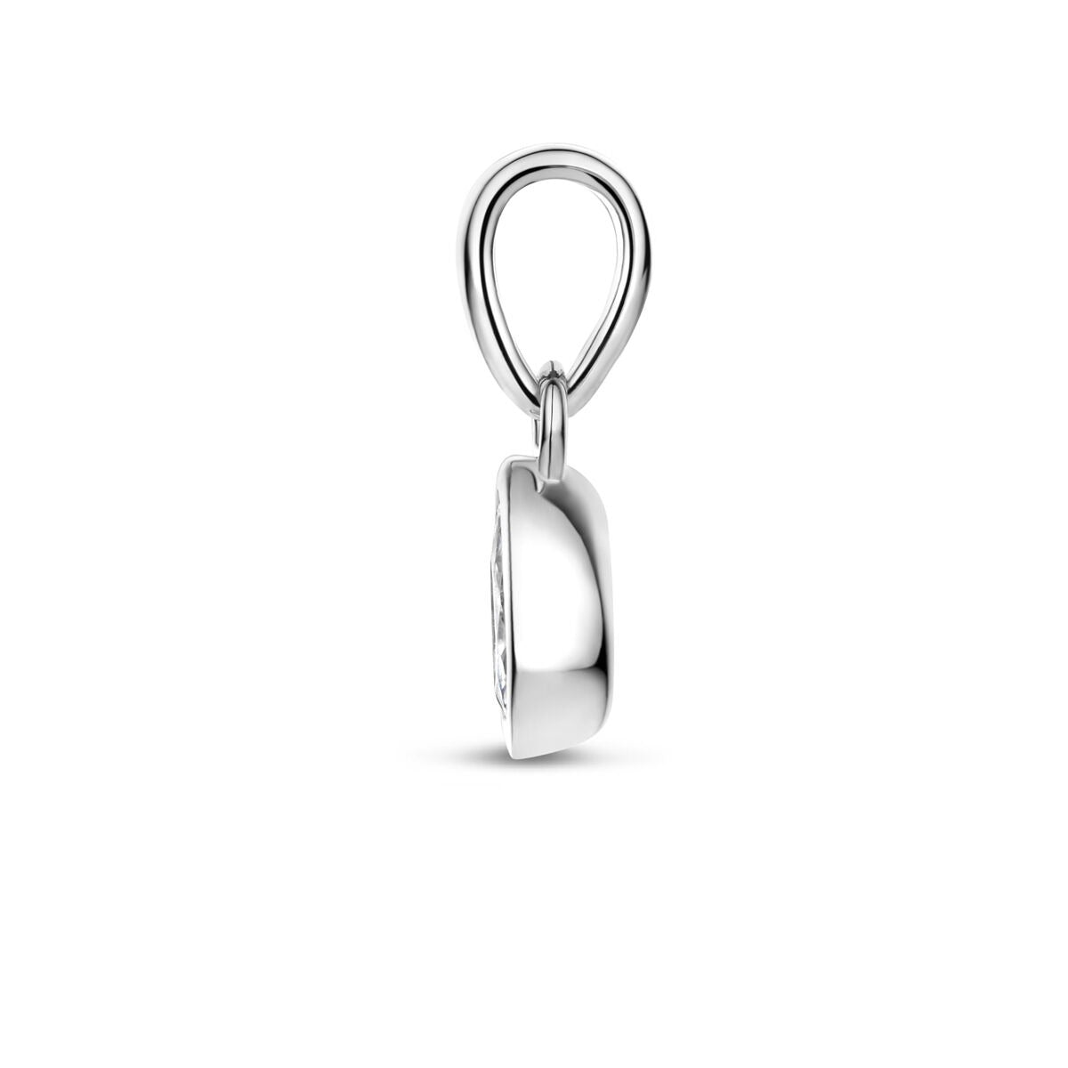 Colgante de plata 925 rodiado con zirconia en forma de pera