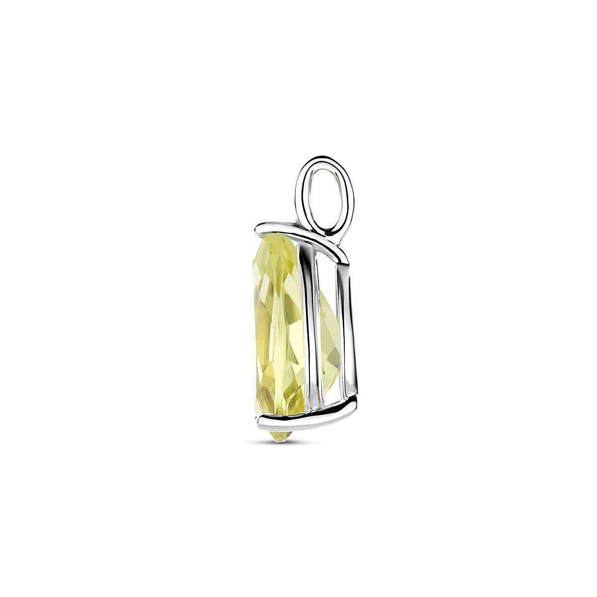 Colgante de plata rodiada con citrino
