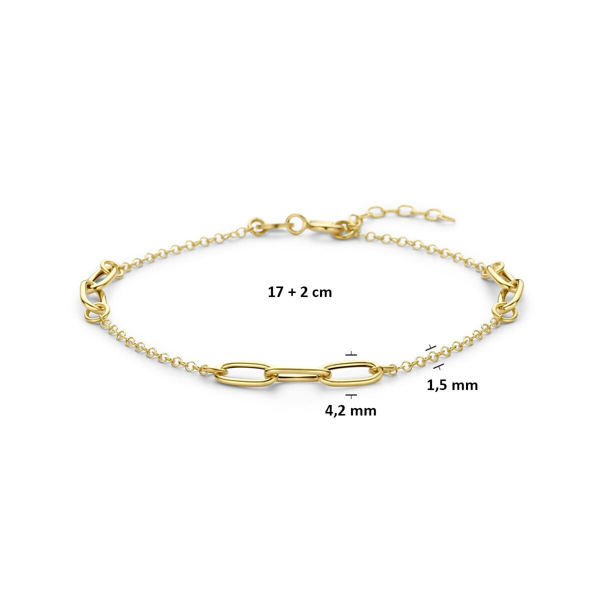 pulsera de oro amarillo de 14k