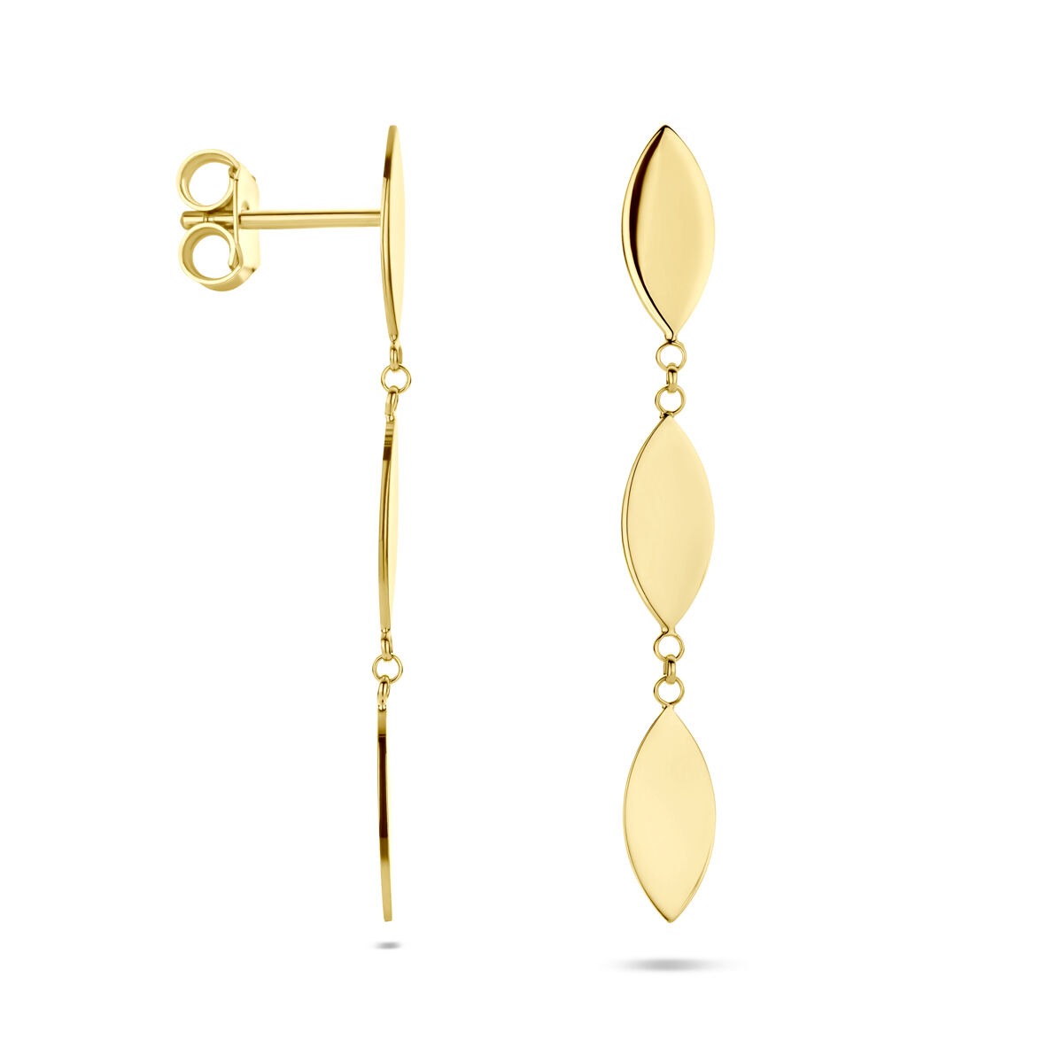 pendientes 37 mm 14K oro amarillo