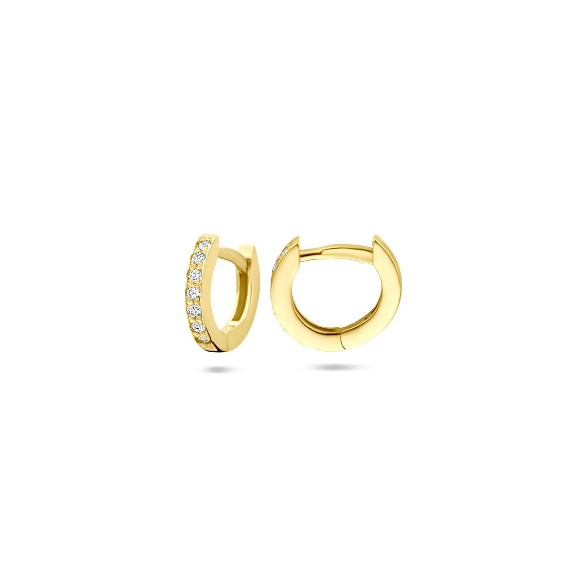 aros de oro de 14k con diamante – 10 mm