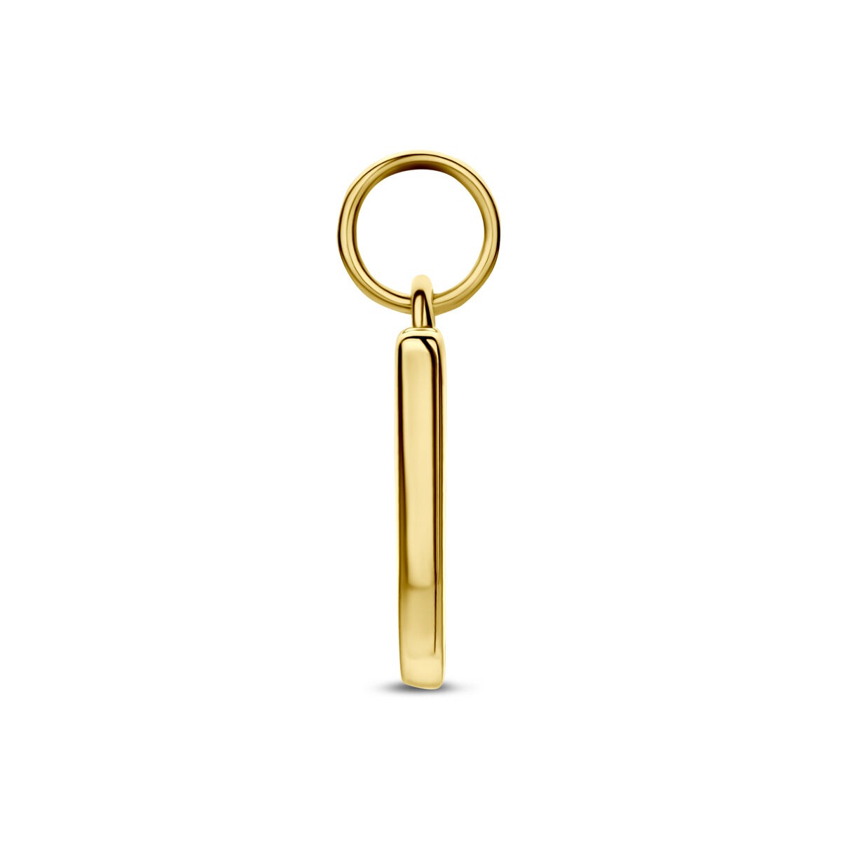 colgante letra 3 micrones plata chapado en oro amarillo