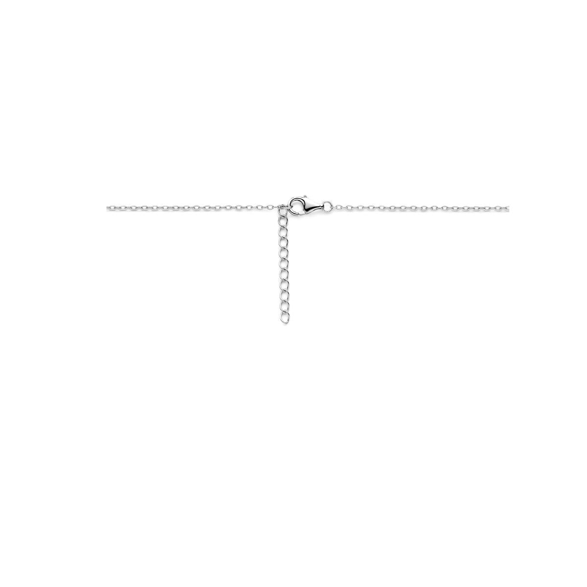 Collar de plata con corazón – collar infantil rodiado 36 + 3 cm
