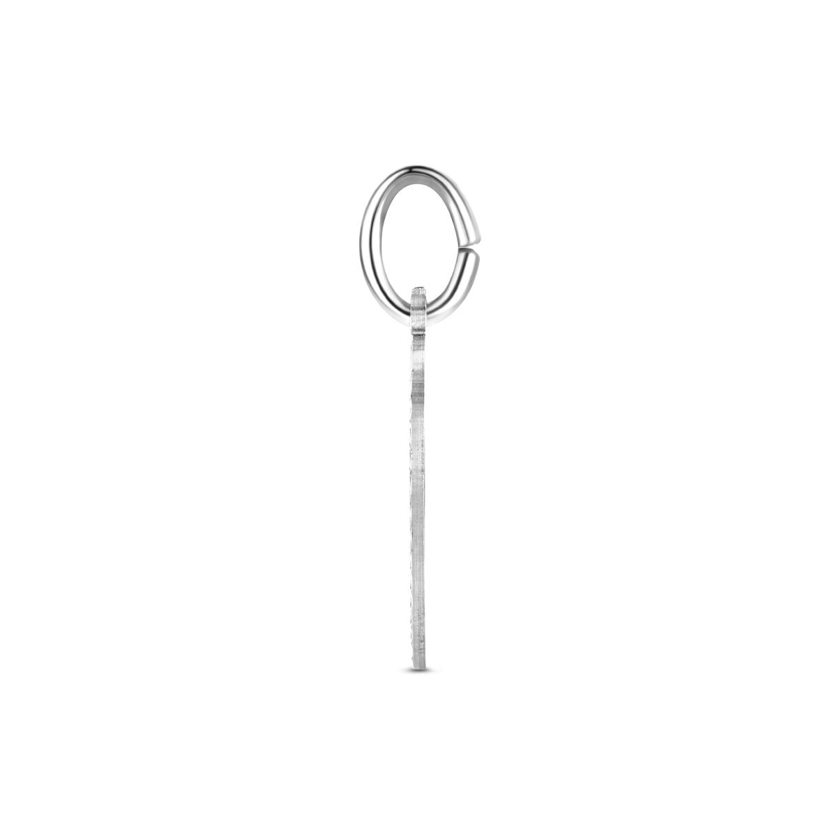 Colgante de grabado en forma de corazón de plata – rodiado 925 plata 19 mm