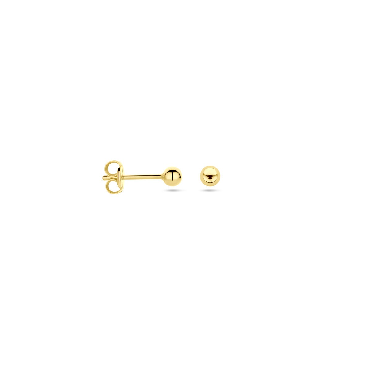 pendientes de botón de oro amarillo 9k – atemporal y sutil