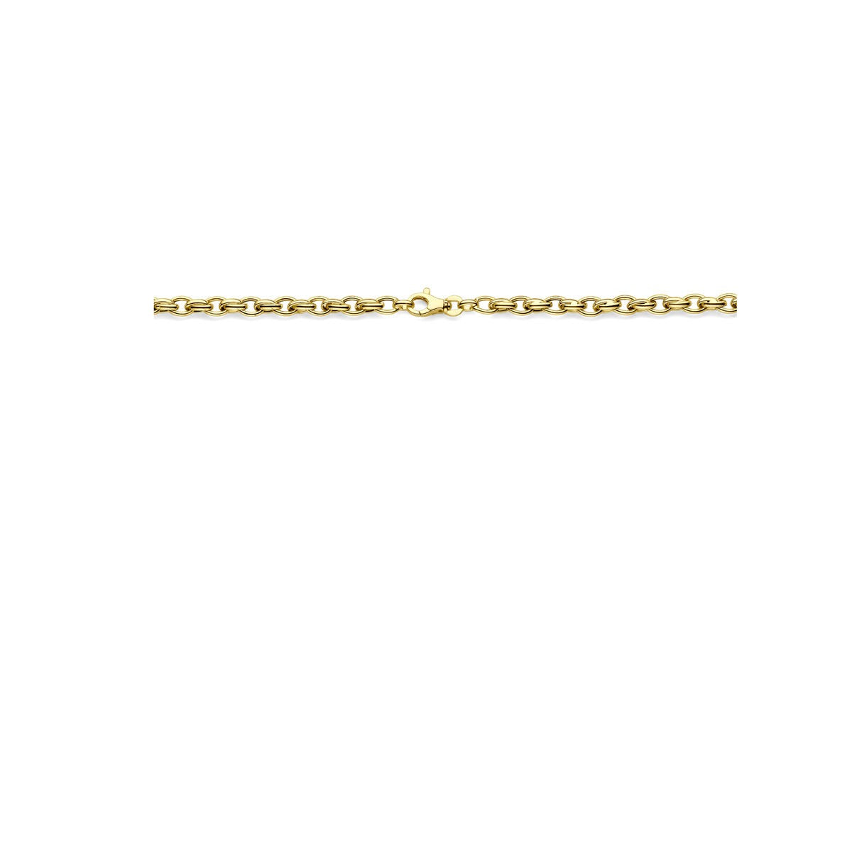 collar chapado en oro amarillo con eslabones de fantasía 45 cm