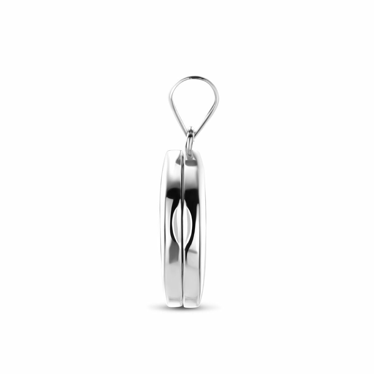 Medaillon de plata rodiado – redondo