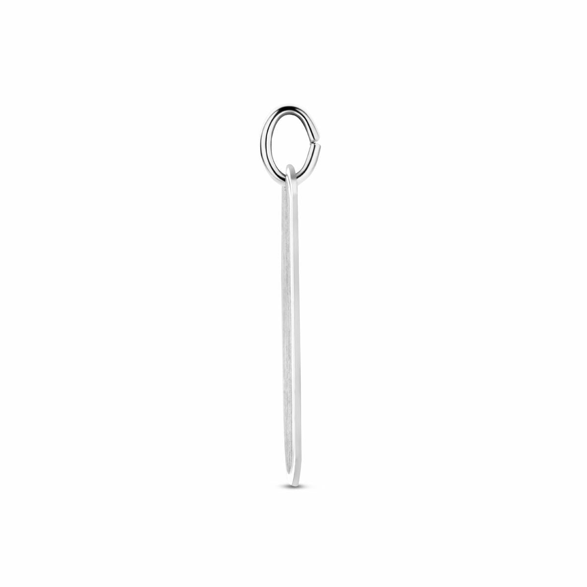 Colgante de grabado en plata rodiada 925 30 mm