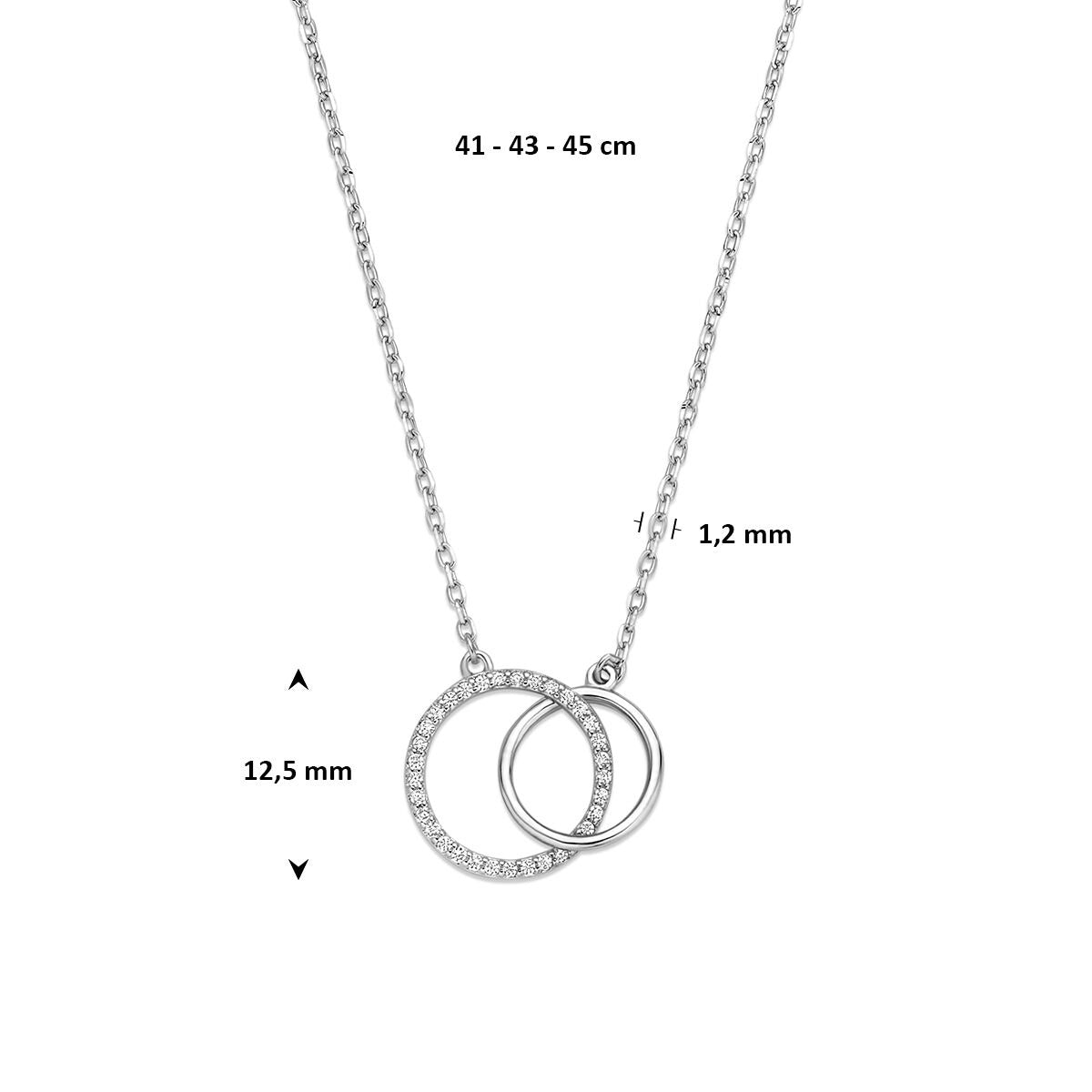 Collar de plata 925 rodiado con circonitas