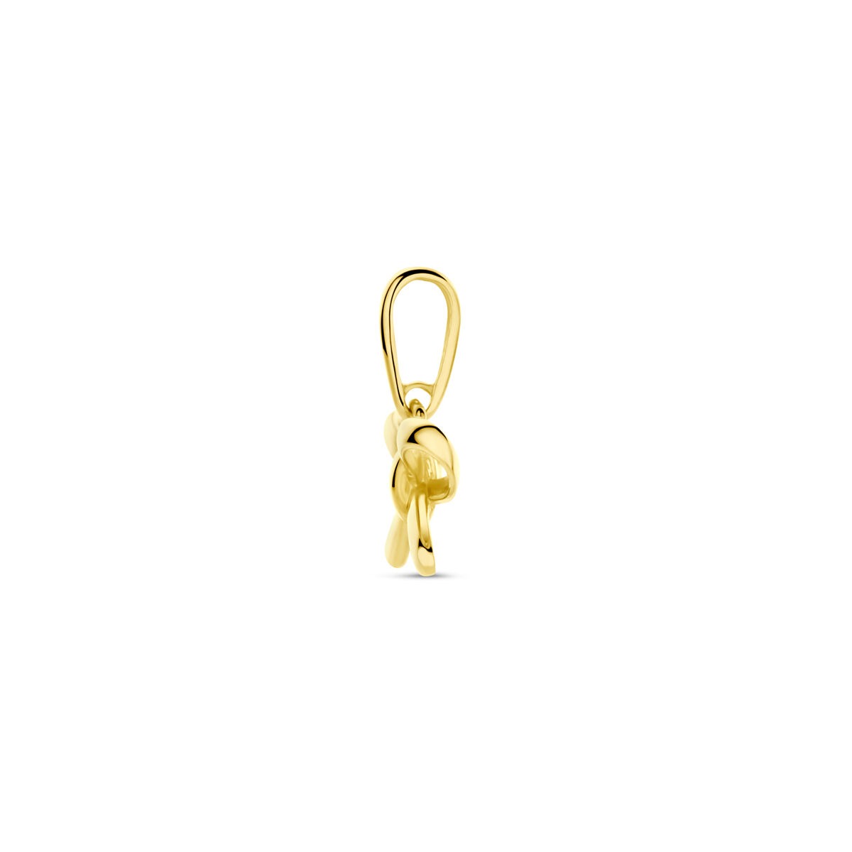colgante de oro amarillo en forma de lazo