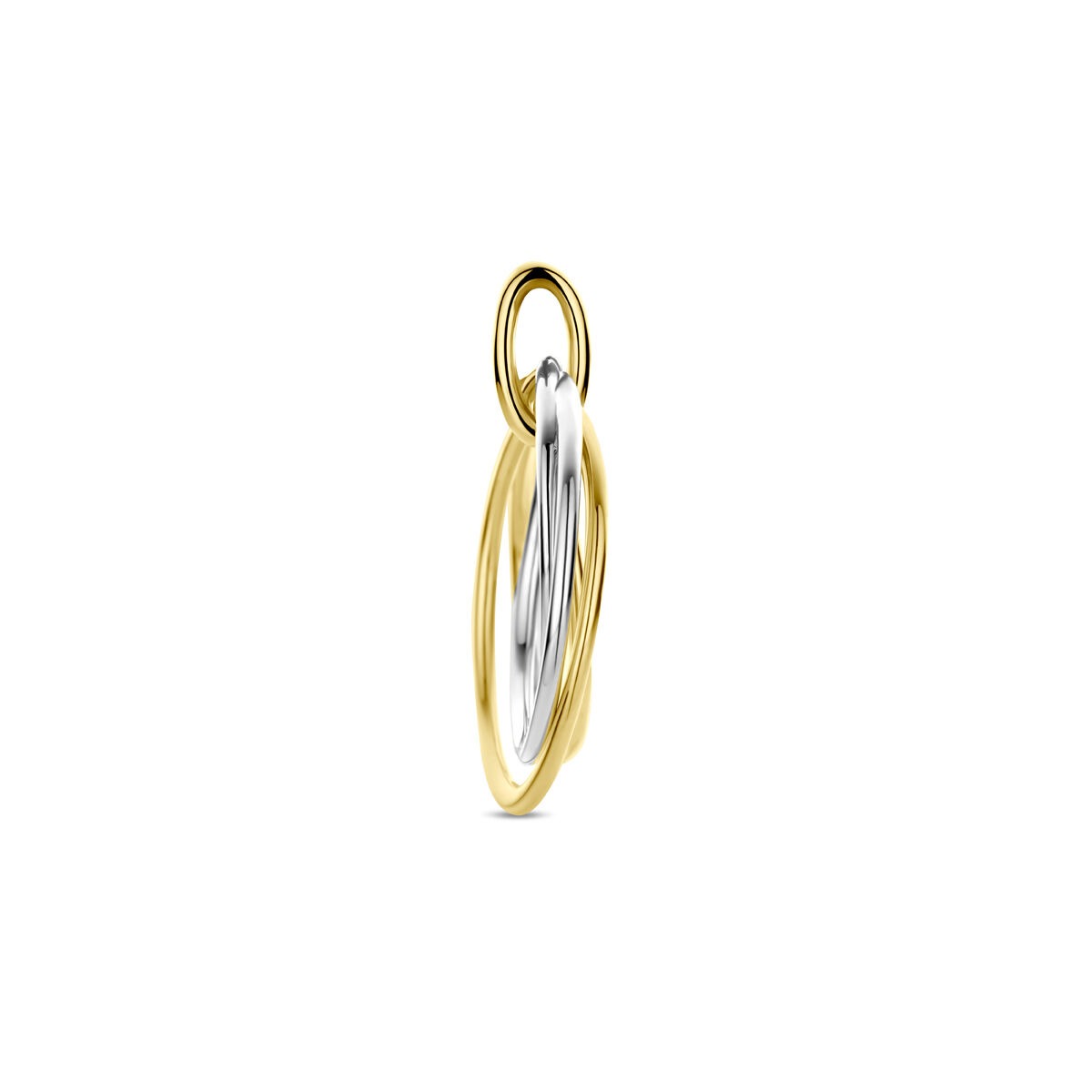 colgante de 14k bicolor de oro amarillo y oro blanco – de mujer 21 mm