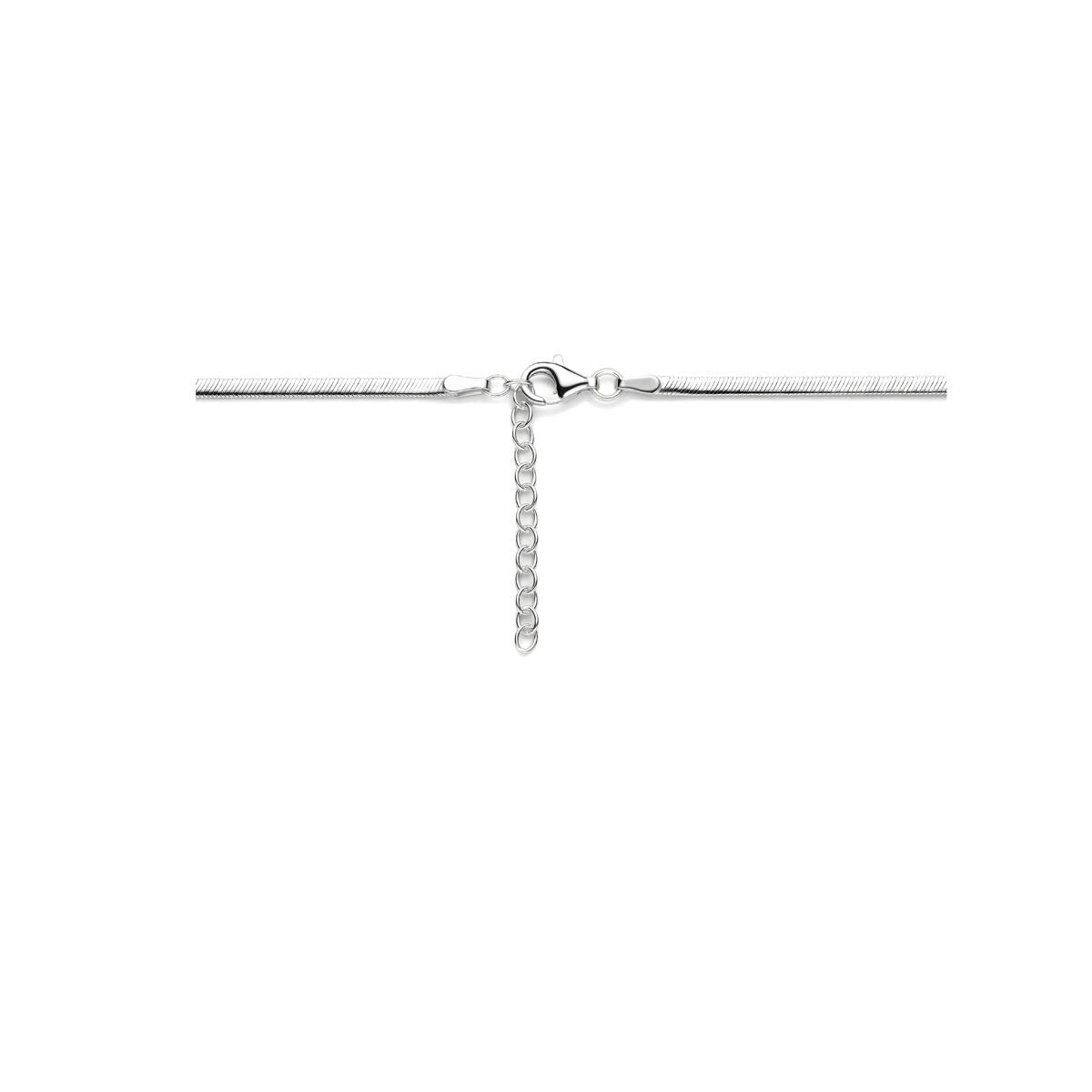 Collar gourmette de plata – rodiado plata 925, 2.2 mm