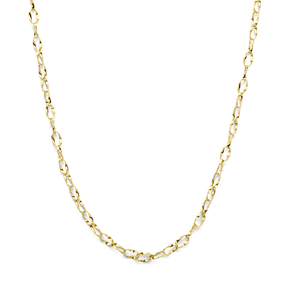 Collar dorado de dama con eslabones de ancla de 14k.