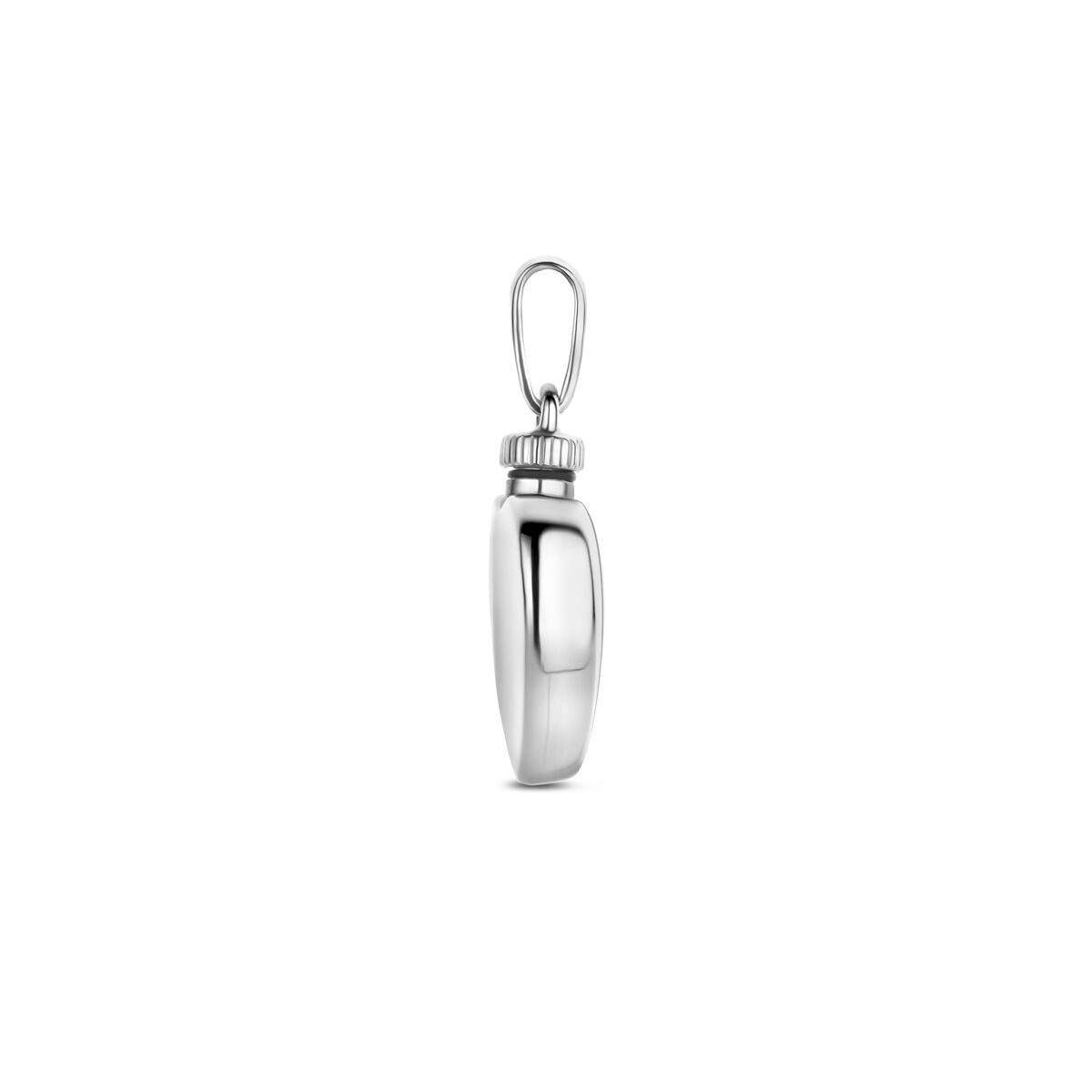 Colgante de urna de plata en forma de corazón – joya conmemorativa en plata 925