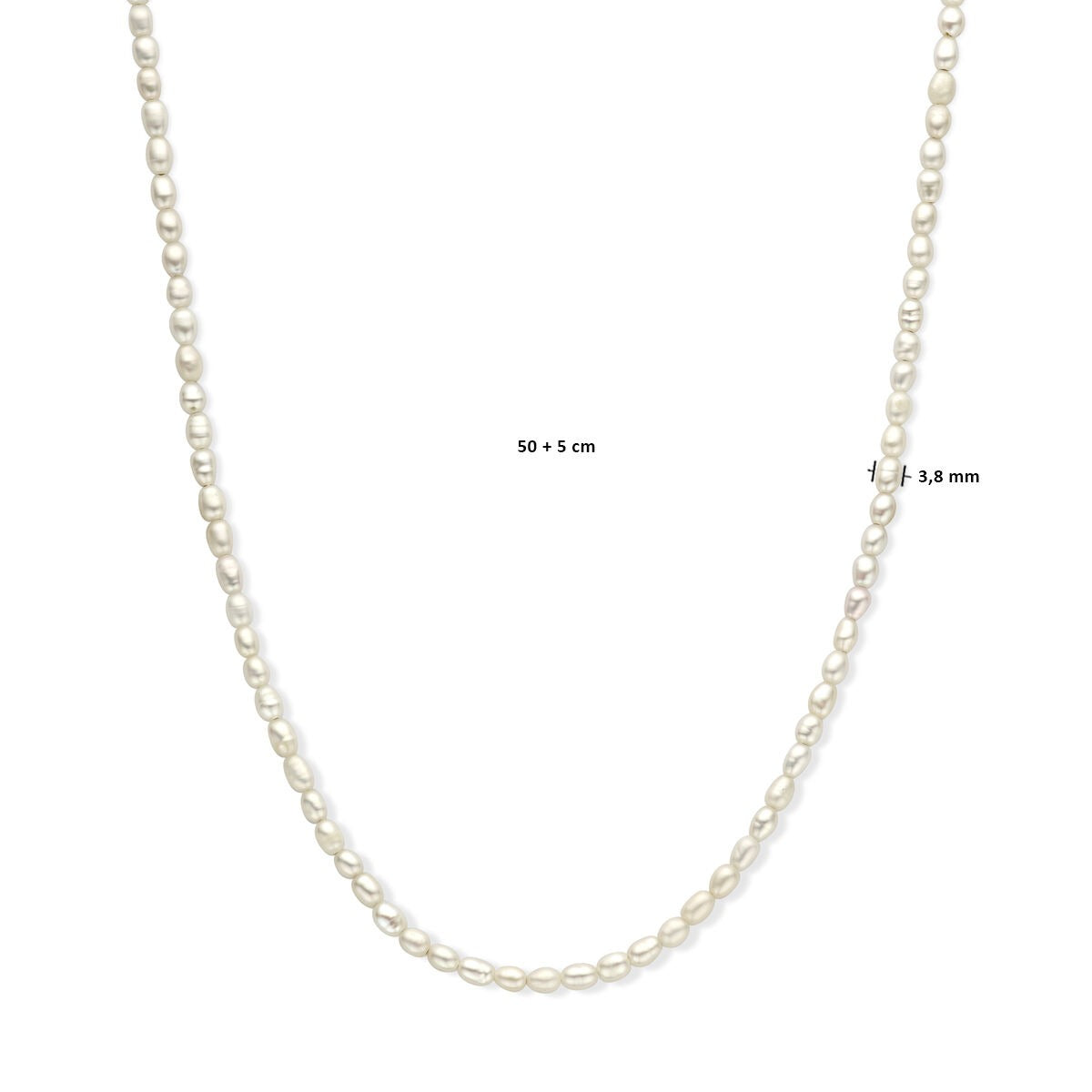 Collar de mujer chapado en oro de plata con perlas de agua dulce