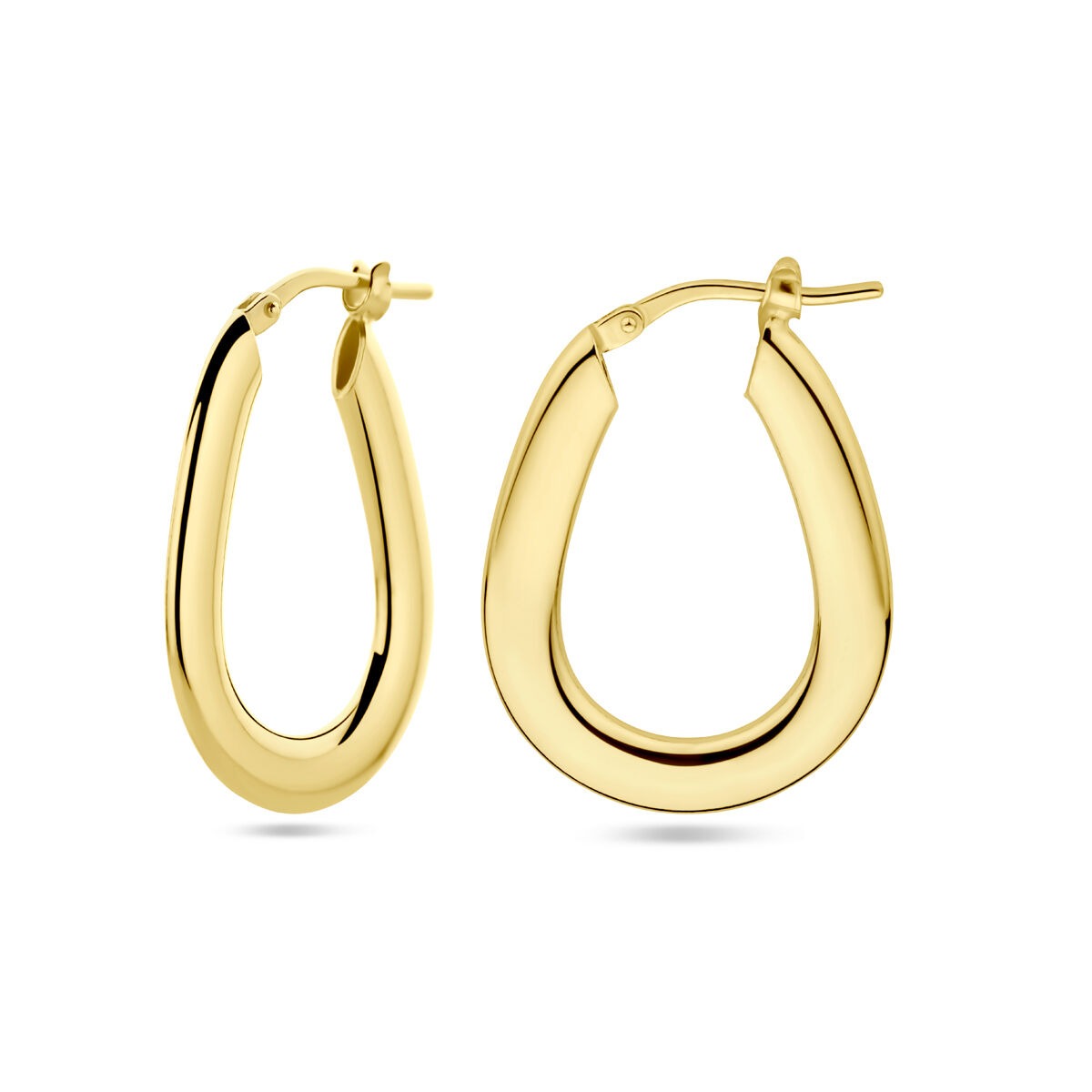 Aros de plata chapados en oro – 26.5x4 mm