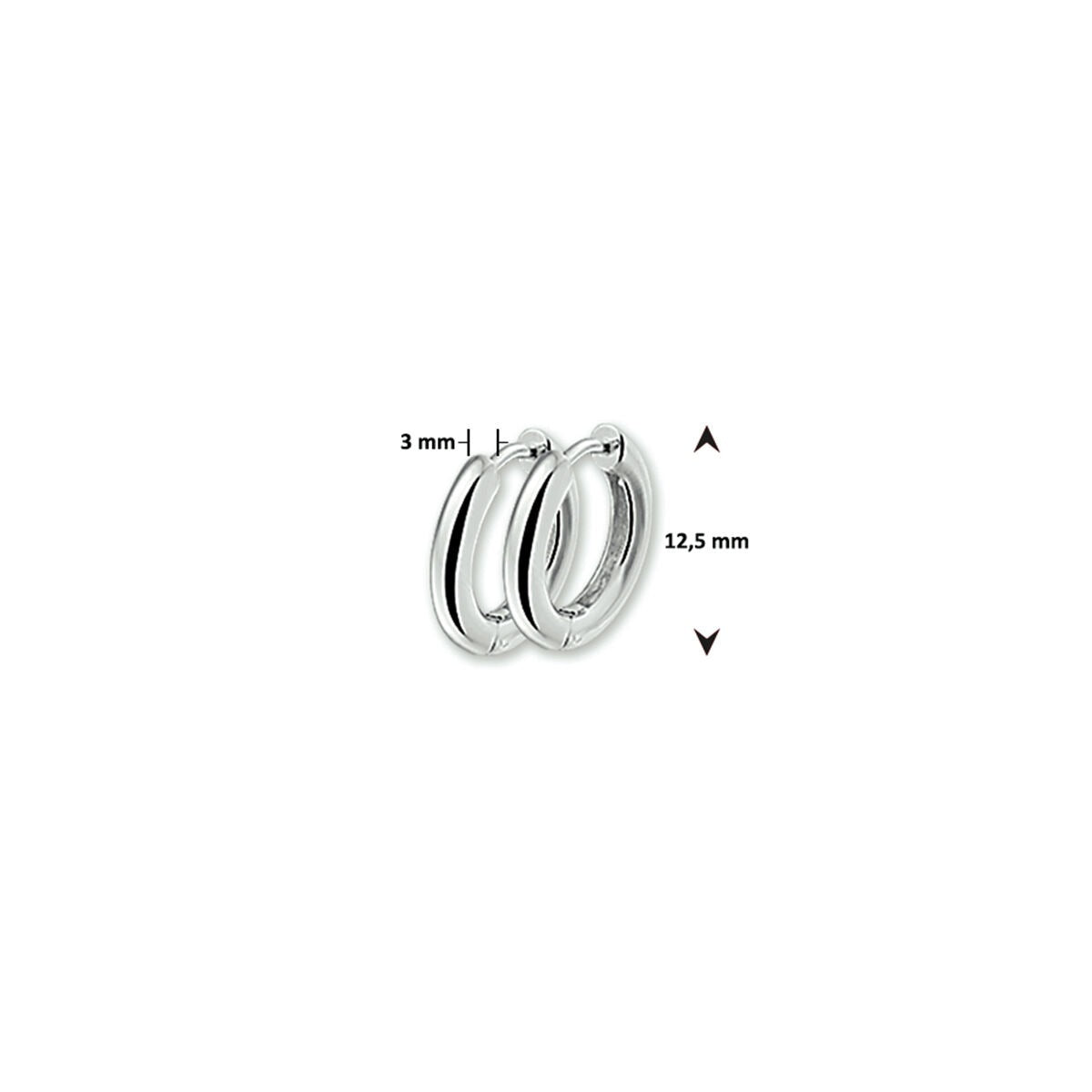 aros bola de plata rodiada