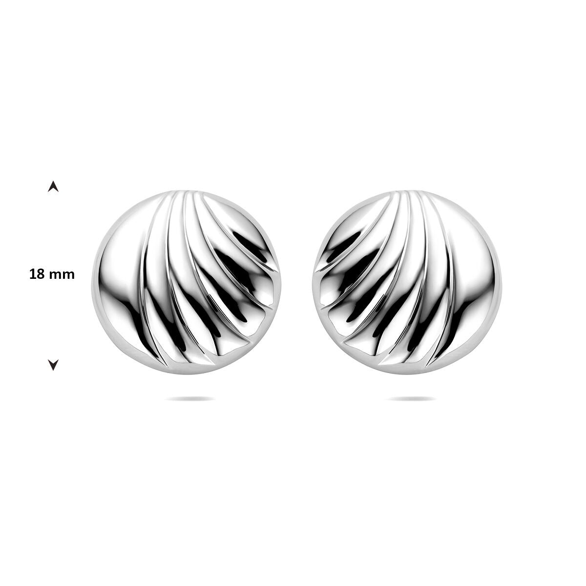 Pendientes de mujer de plata rodiada – 18 mm