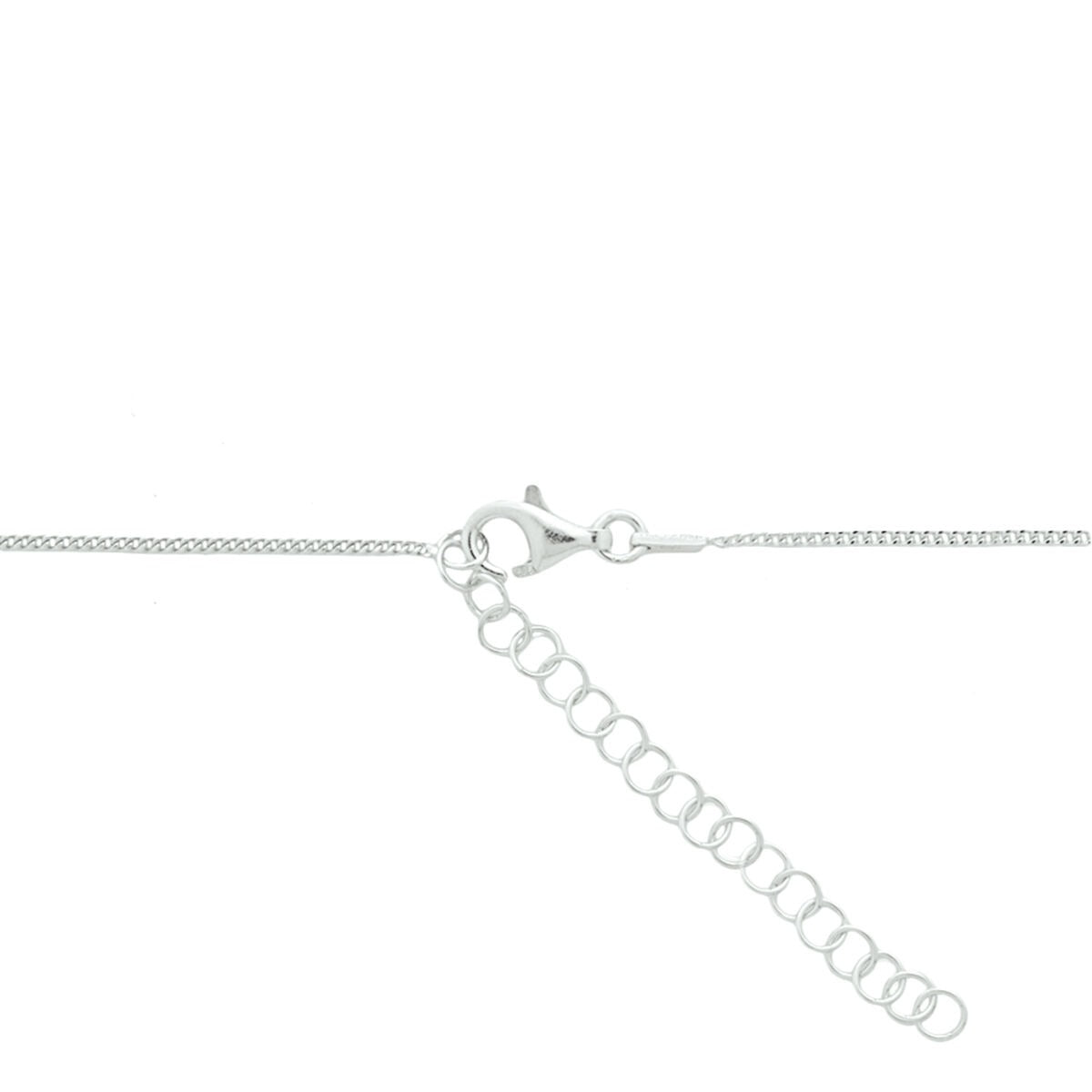 Collar de plata con cruz – collar ancla rodiado