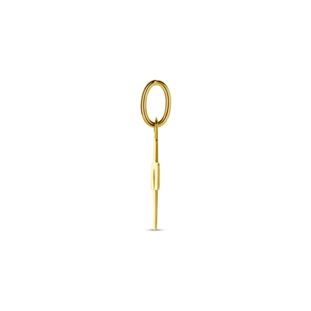 colgante cruz de oro amarillo con corazón 18mm