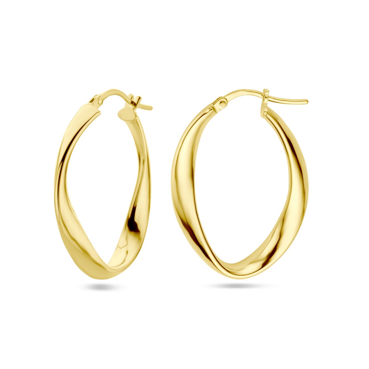 Aros de plata chapados en oro – 31x4 mm