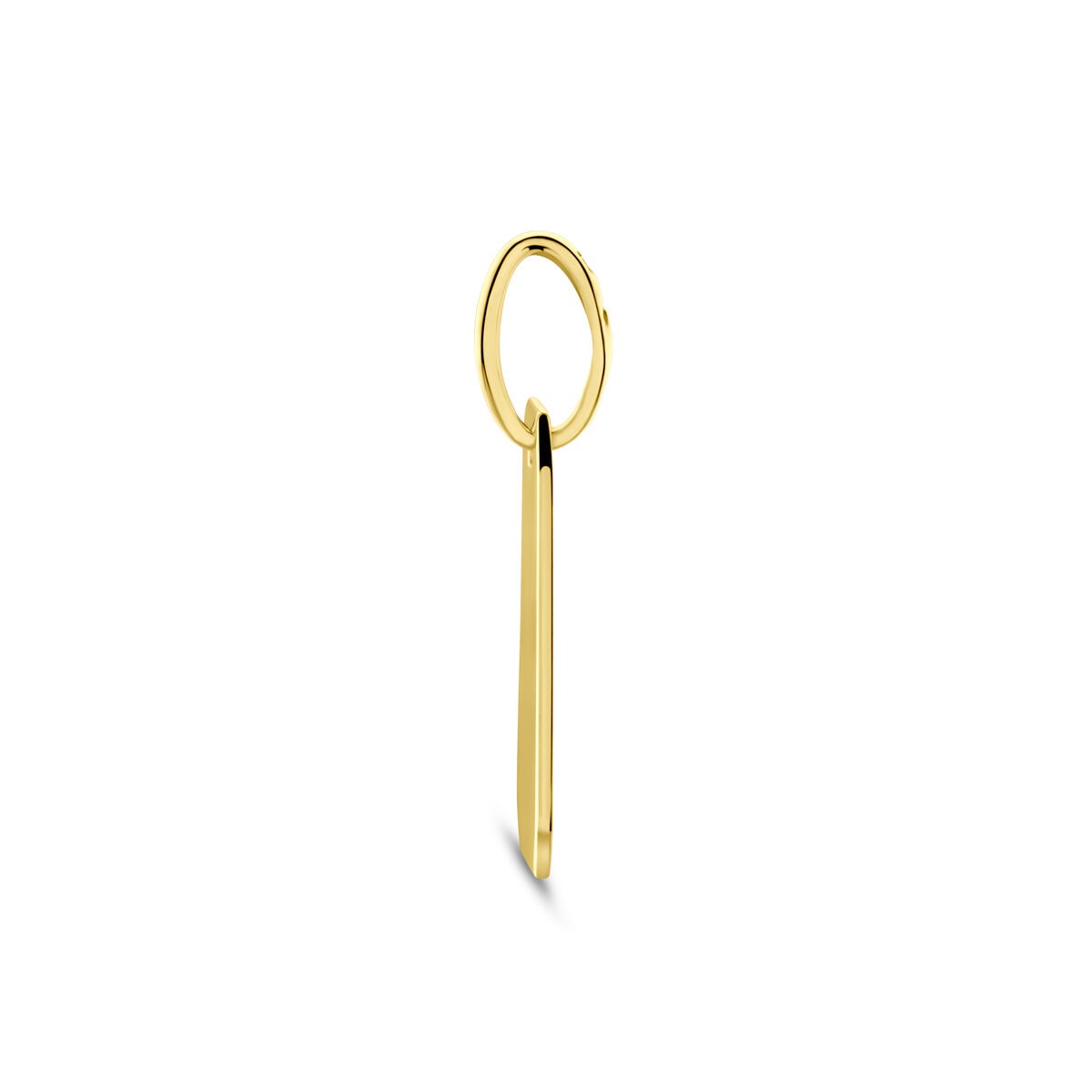 colgante de grabado de oro amarillo de 14k – colgante de mujer rectangular con elegancia atemporal