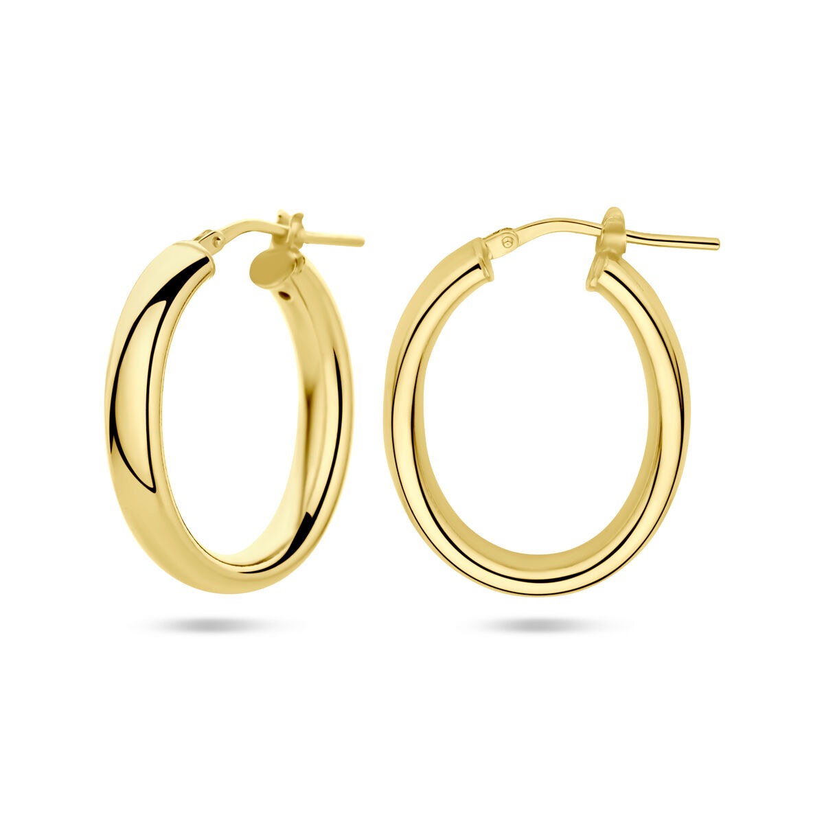Aros de plata chapado en oro amarillo 925